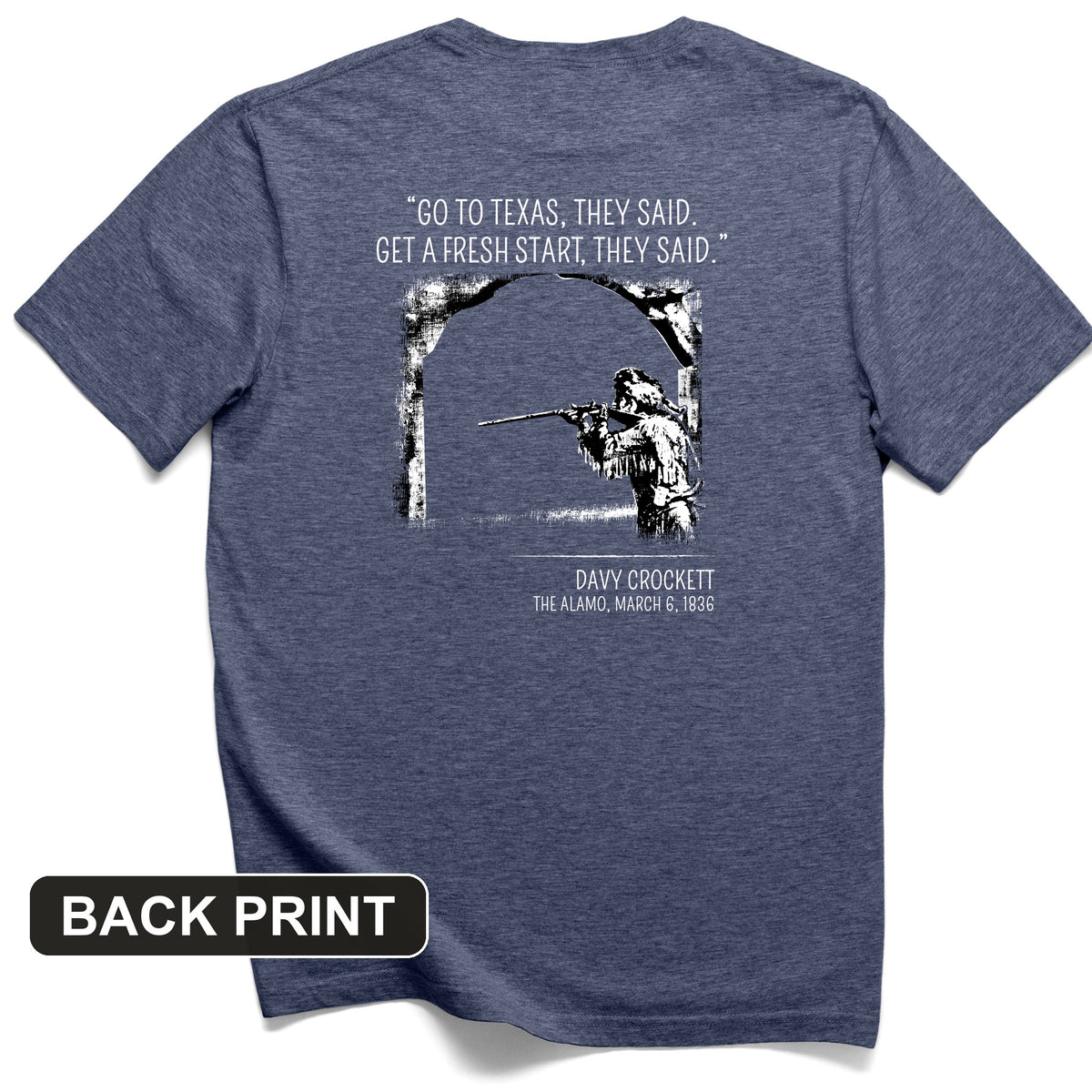 Davy Crockett Back Print T-Shirt
