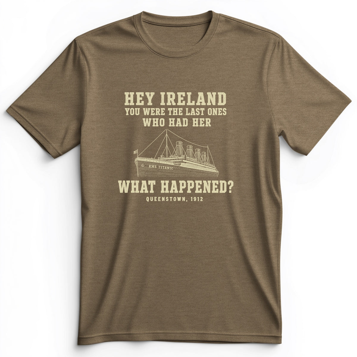 Titanic "What Happened" Queenstown 1912 Premium Tee