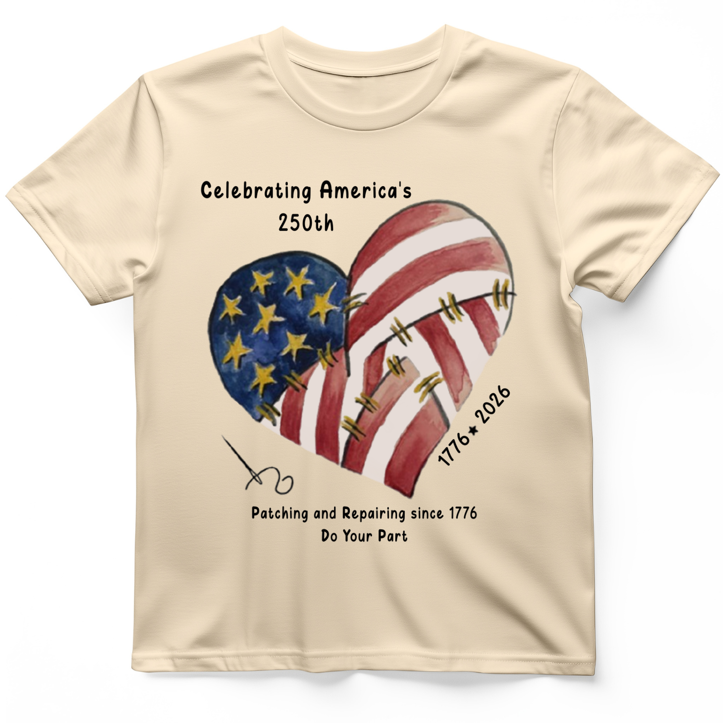 250th Heart T-Shirt Natural / S