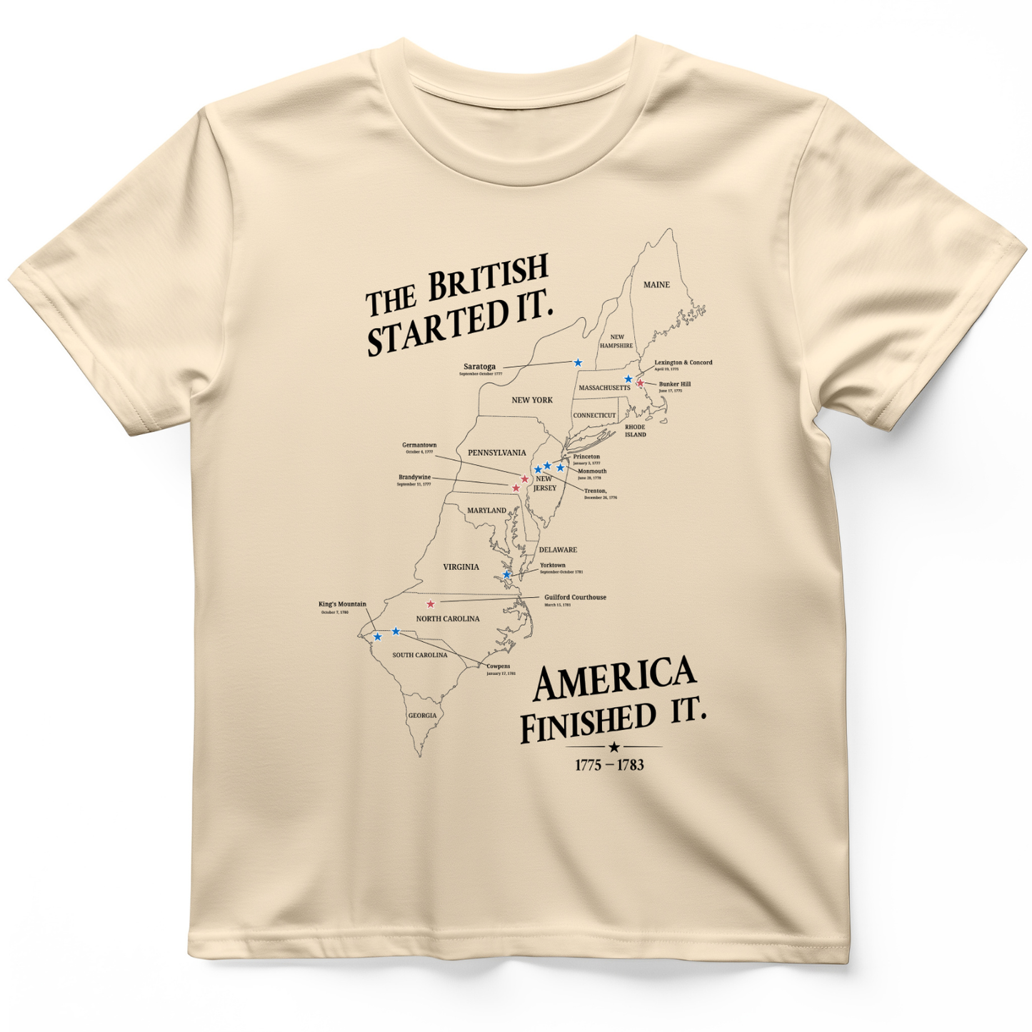 Revolutionary War Map T-Shirt