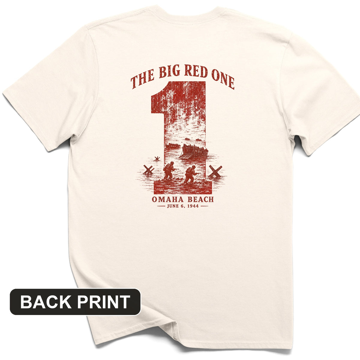 Big Red One Back Print T-Shirt
