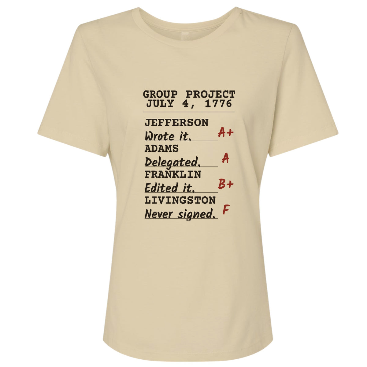 Declaration Of Independence Group Project Women's T-Shirt
