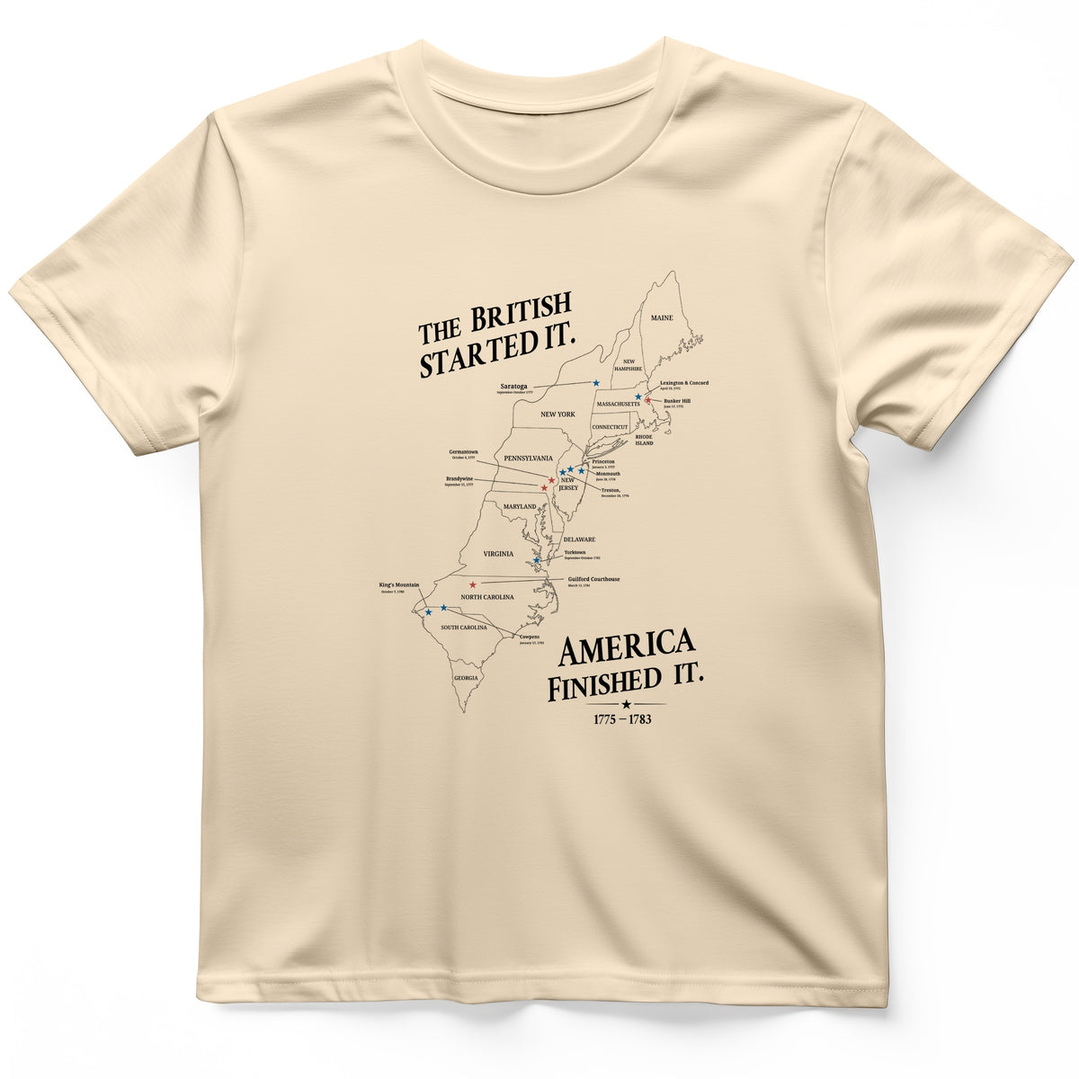 Revolutionary War Map T-Shirt