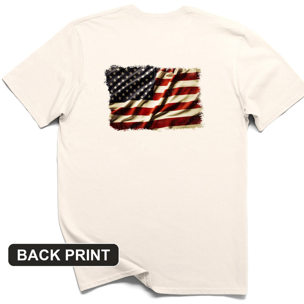 USA Flag Back Print T-Shirt