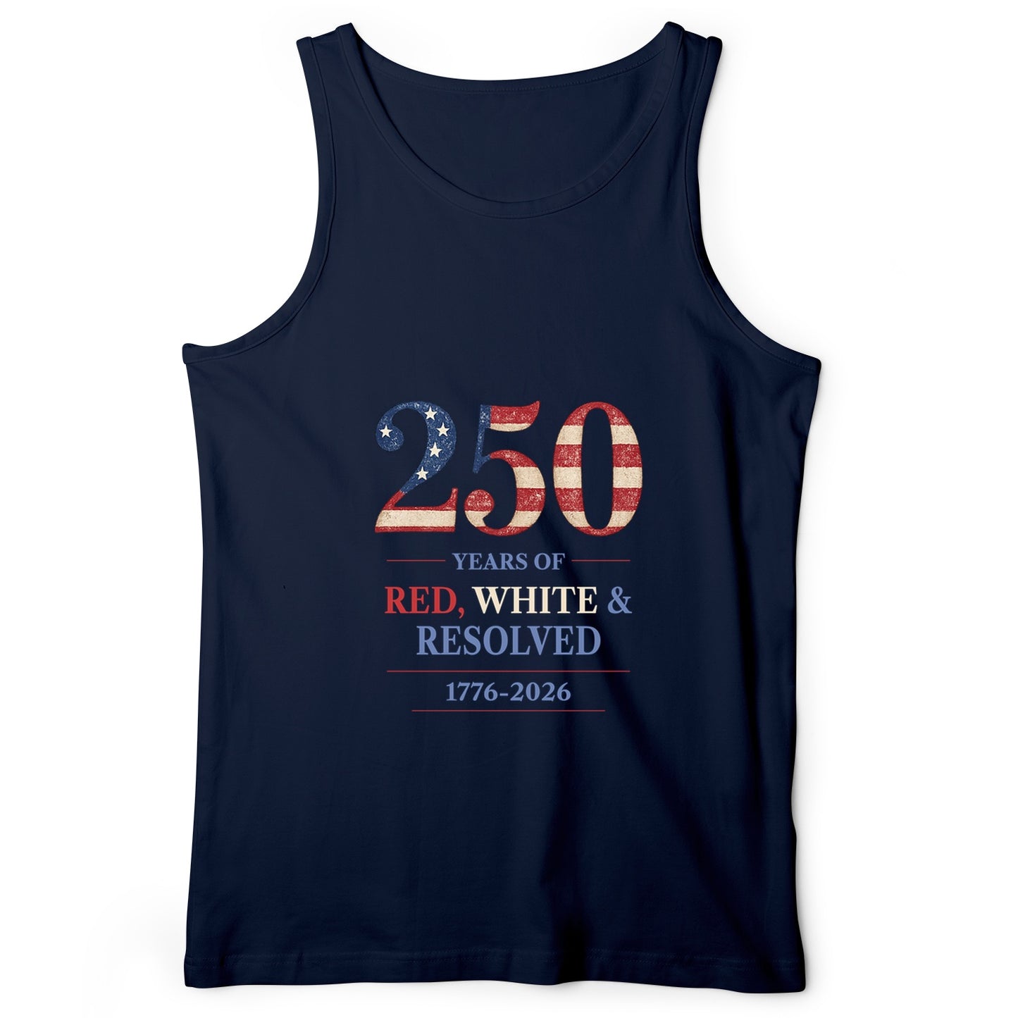 250 Red White and Resolved Tank Top