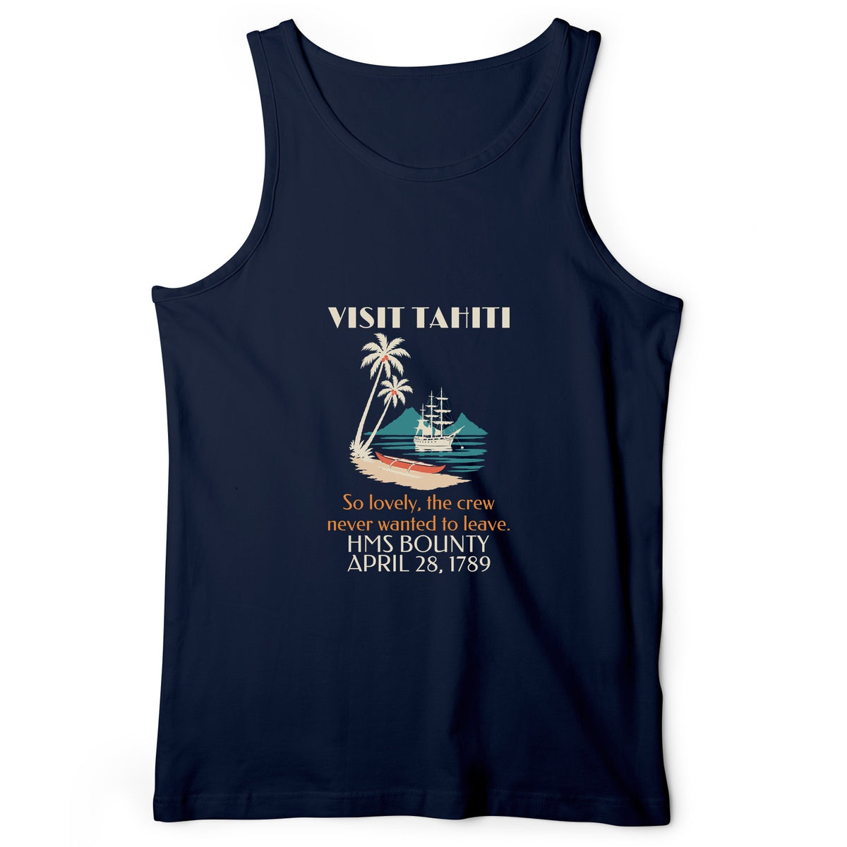 Visit Tahiti HMS Bounty 1789 Tank Top