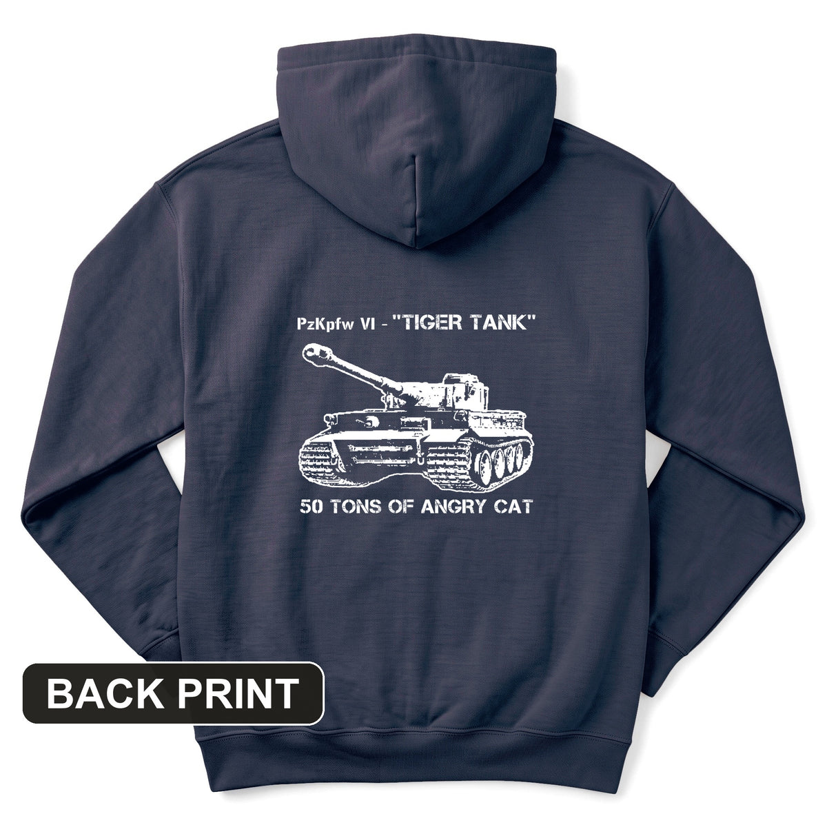 Tiger Tank Back Print Hoodie