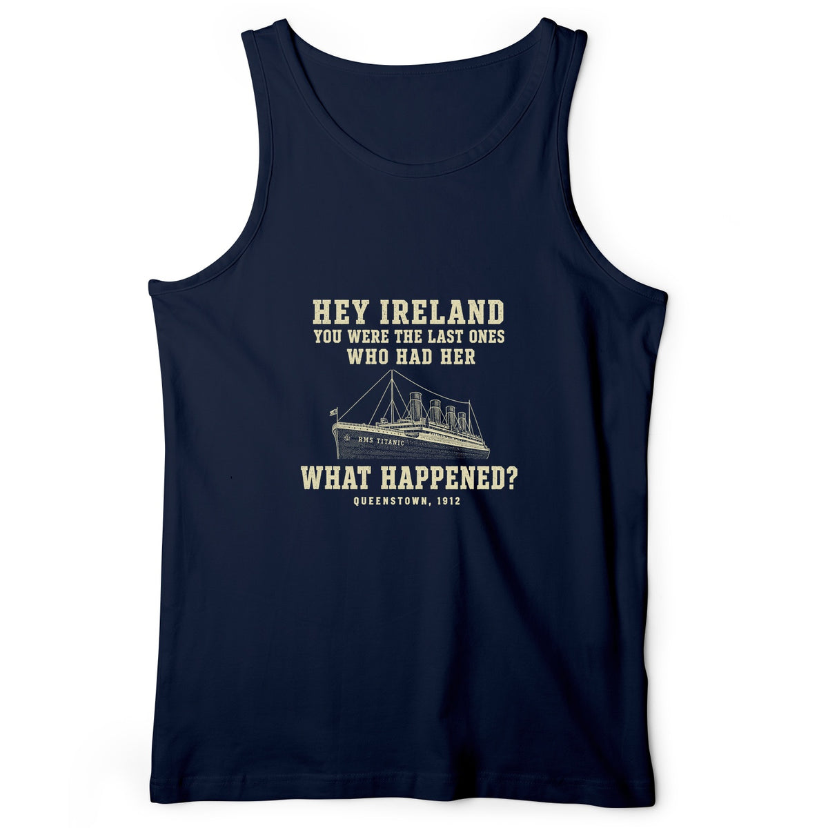 Titanic "What Happened" Queenstown 1912 Tank Top
