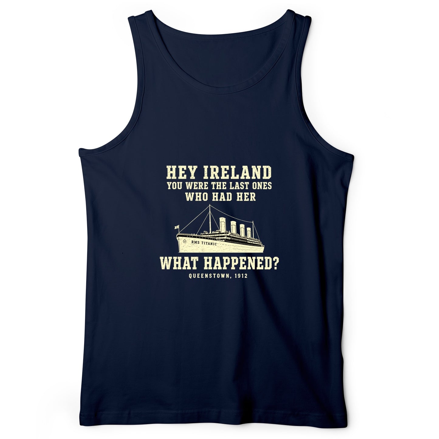 Titanic What Happened Queenstown 1912 Tank Top