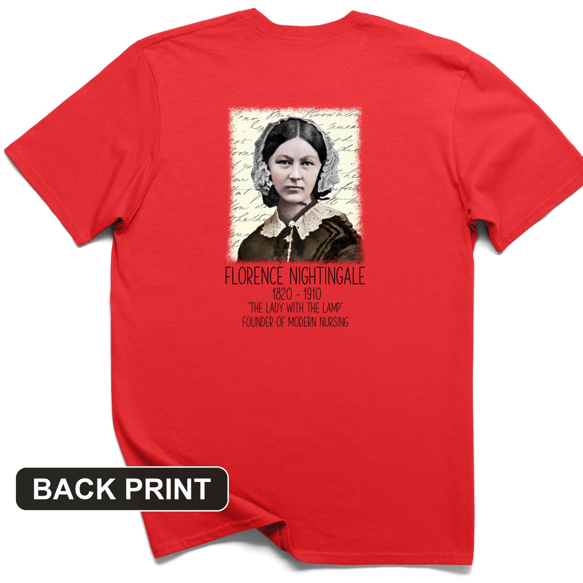 Florence Nightingale Back Print T-Shirt