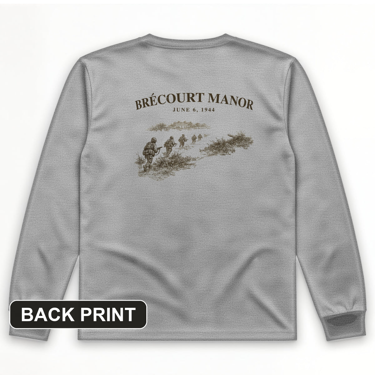 Brecourt Manor Back Print Long Sleeve T-Shirt