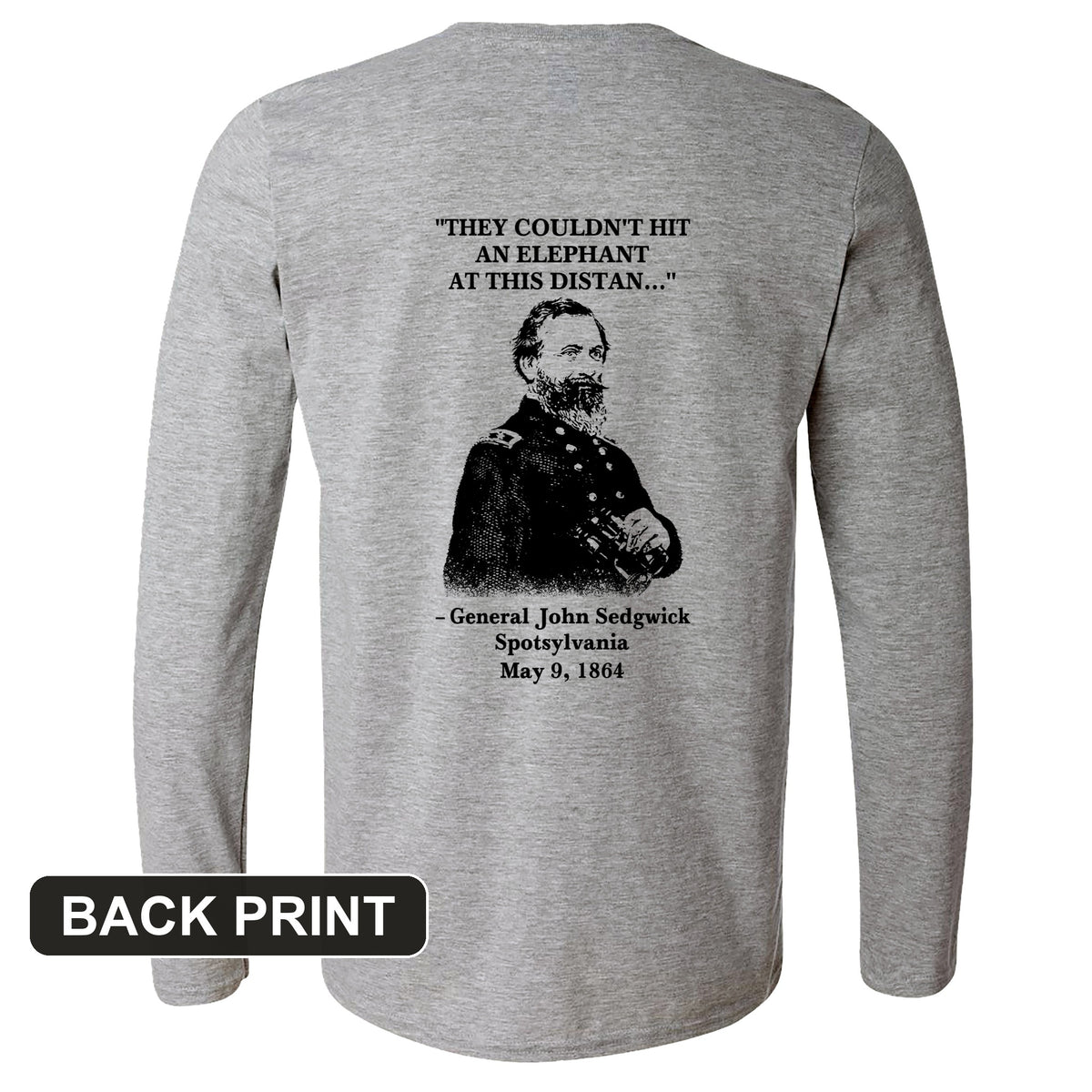 Elephant Back Print Long Sleeve T-Shirt
