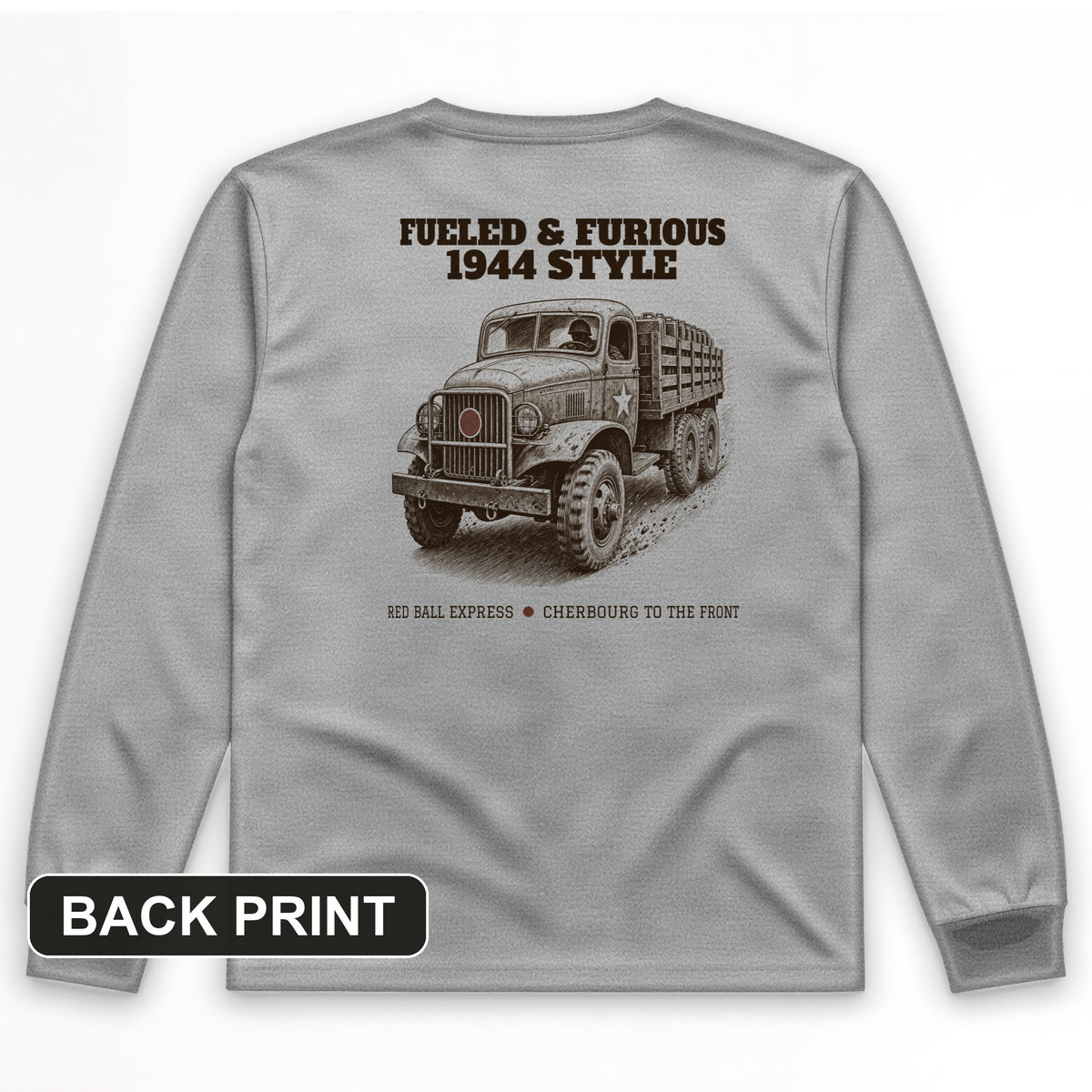Fueled and Furious Back Print Long Sleeve T-Shirt