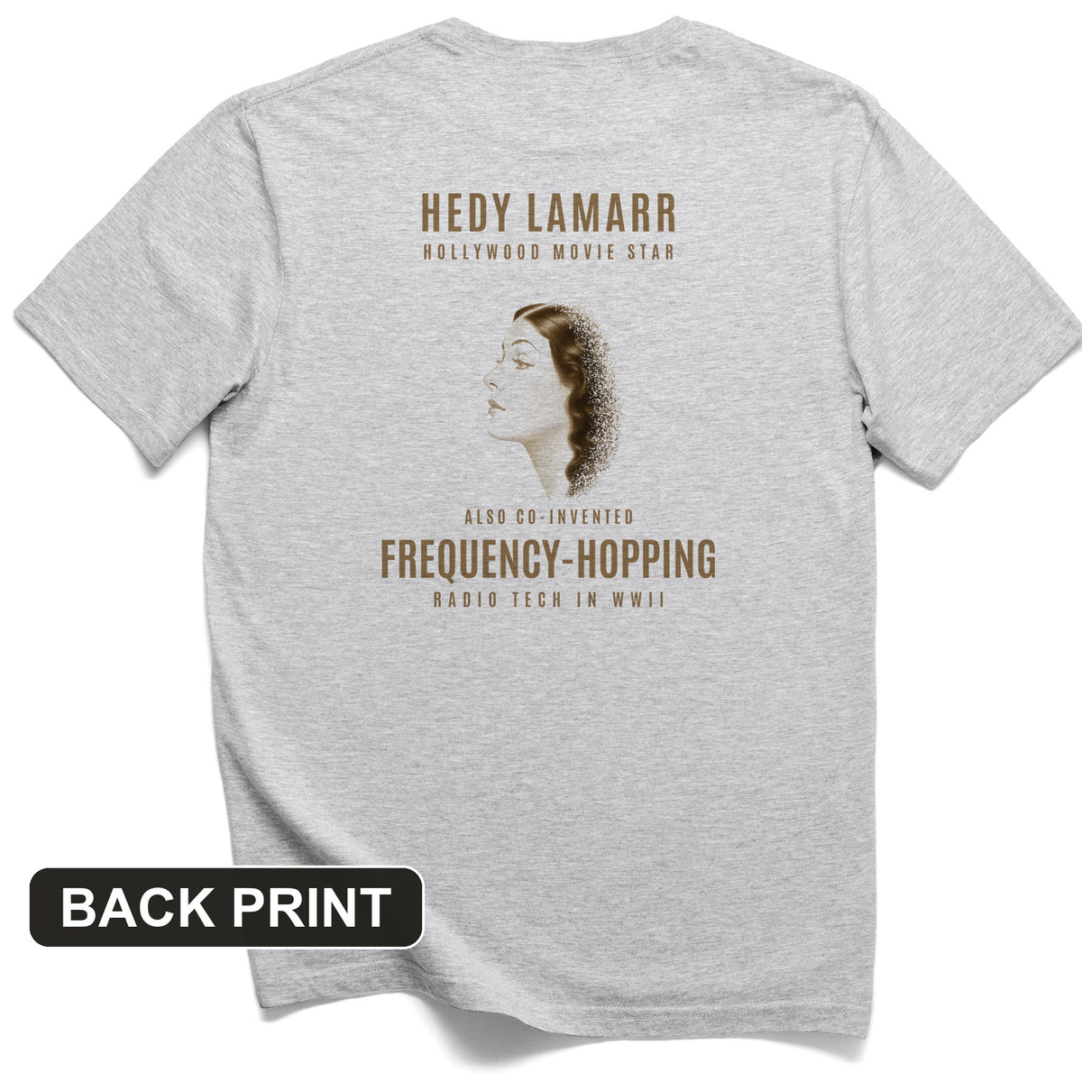 Hedy Lamarr Back Print T-Shirt