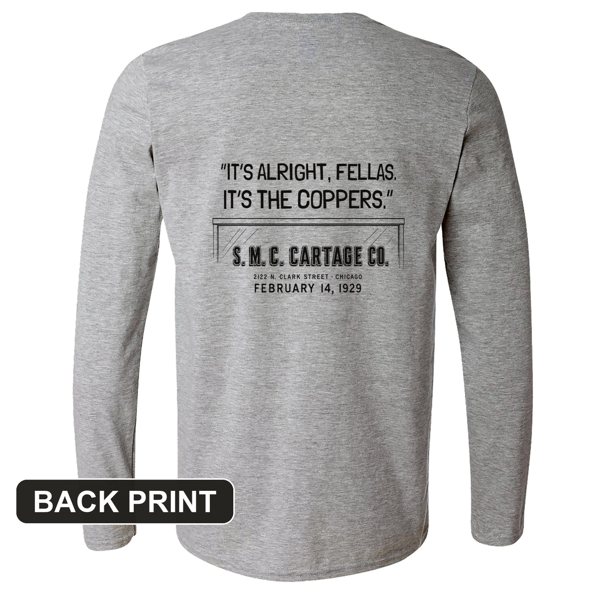 It's The Coppers Back Print Long Sleeve T-Shirt
