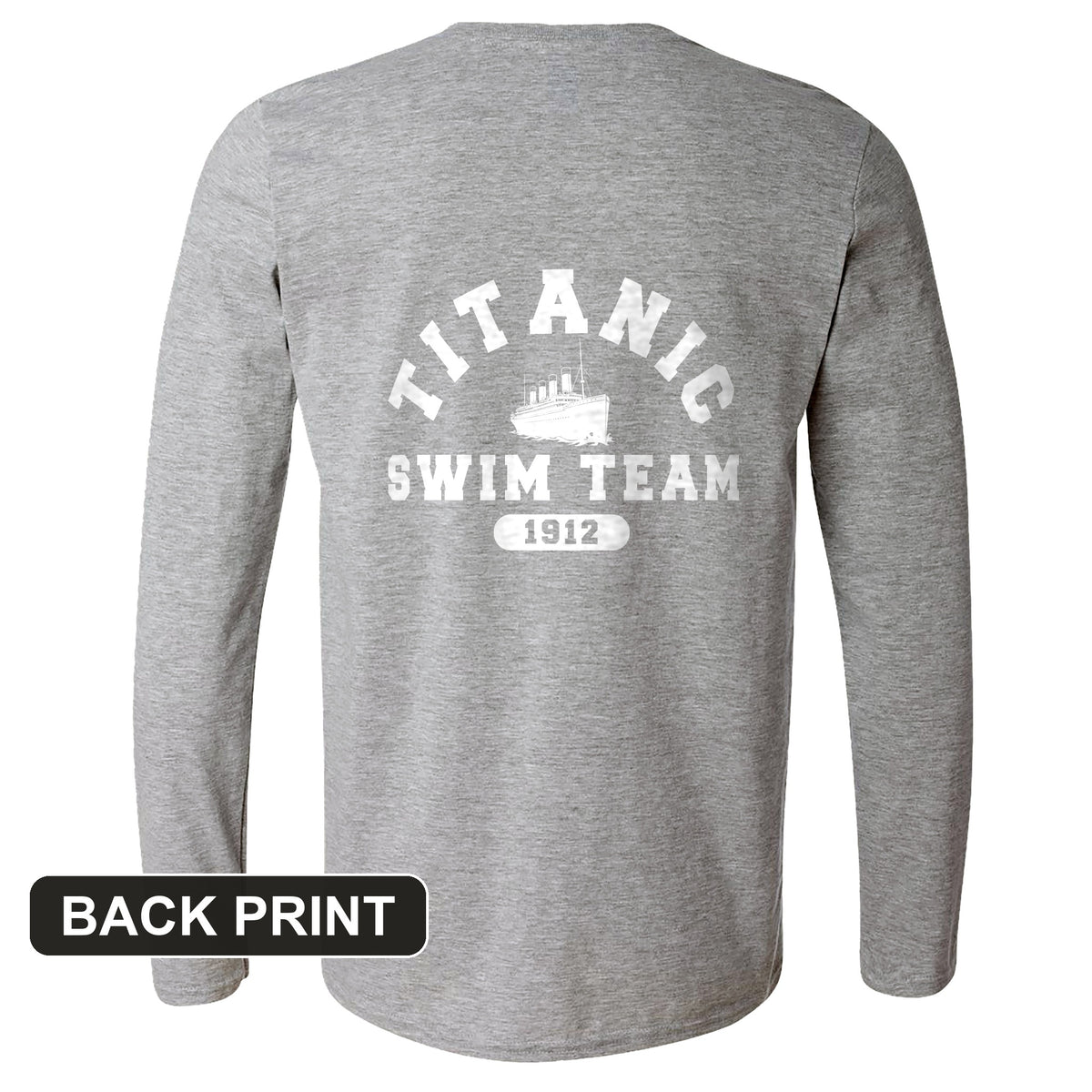 Titanic Swim Team Back Print Long Sleeve T-Shirt