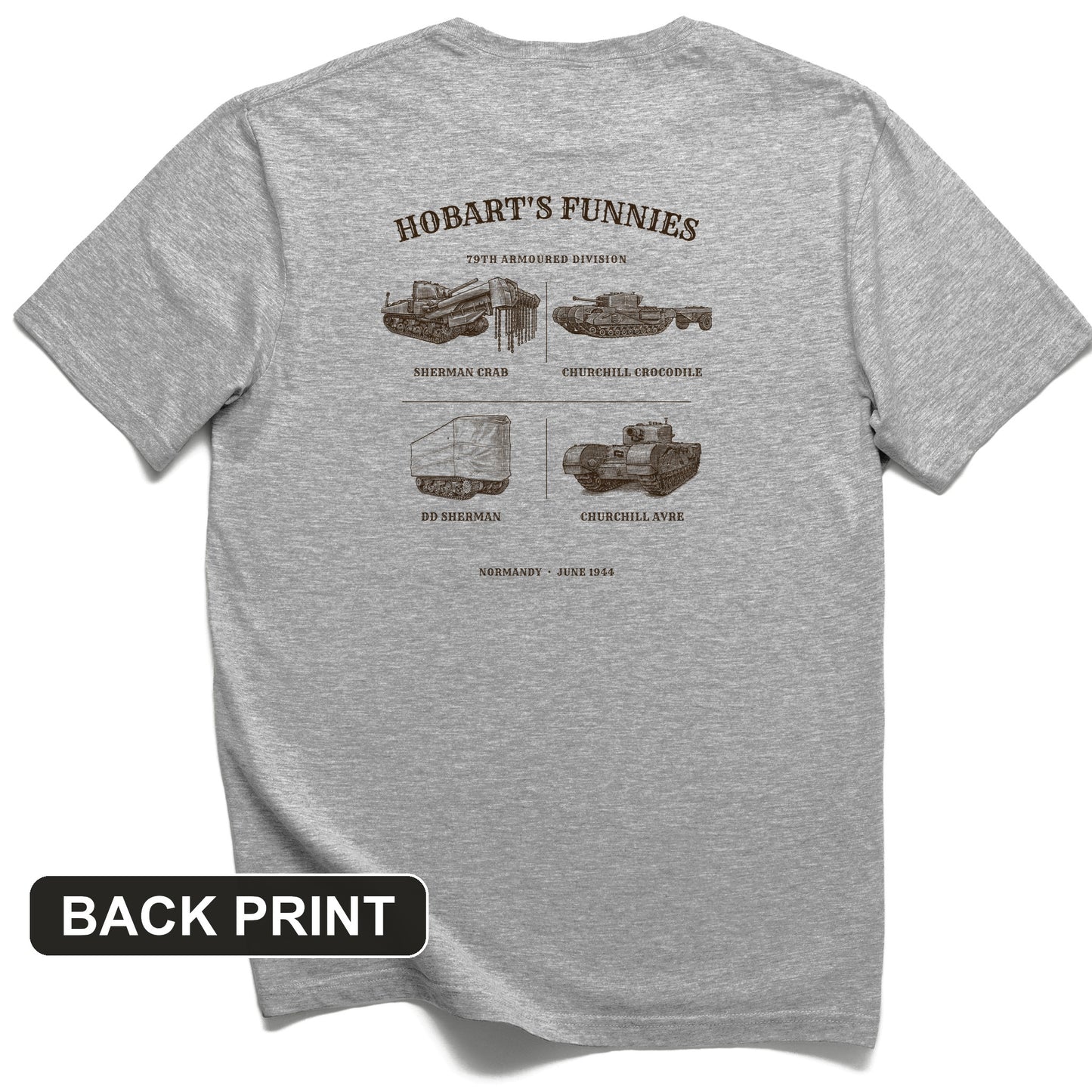 Hobart's Funnies Back Print T-Shirt