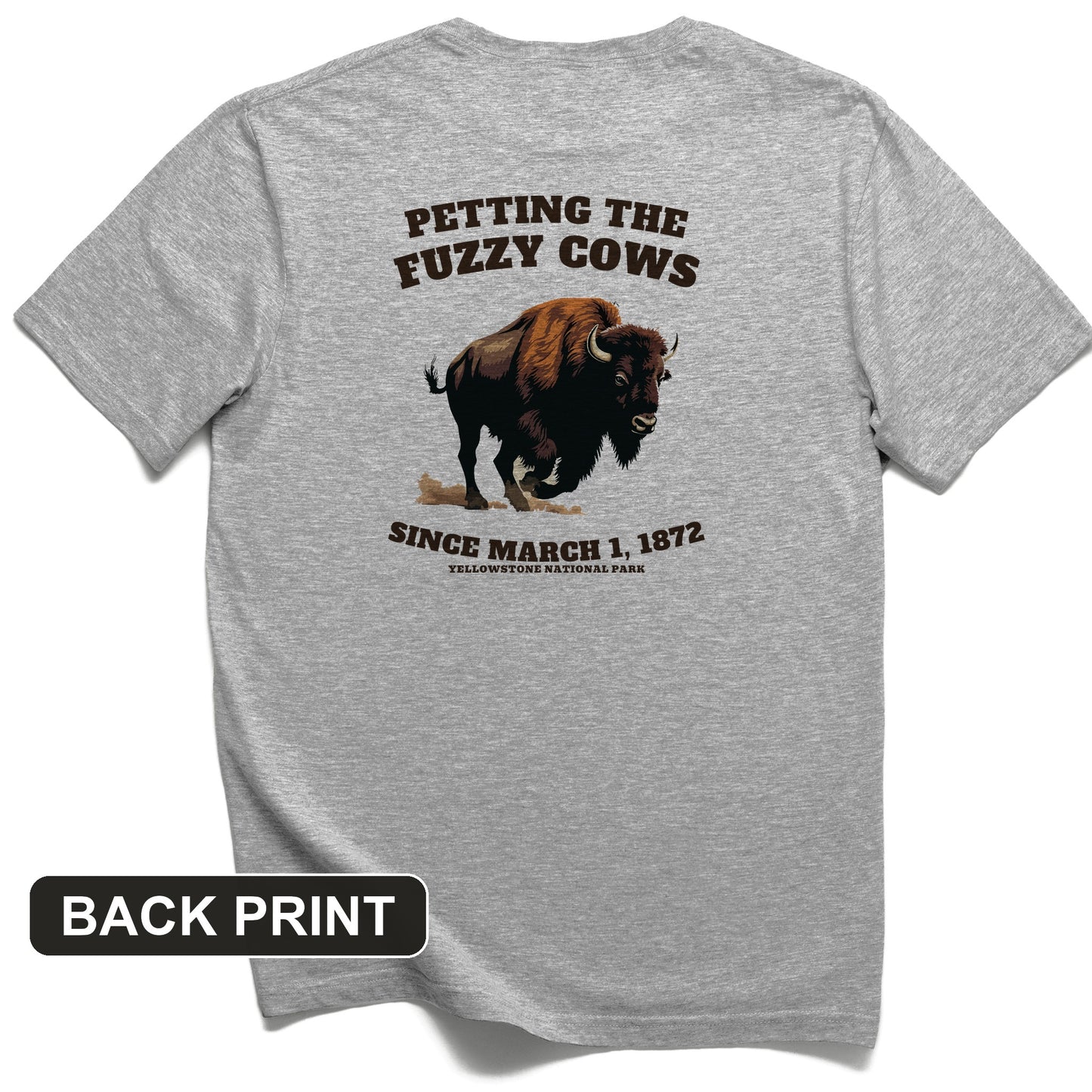Petting The Fuzzy Cows Back Print T-Shirt