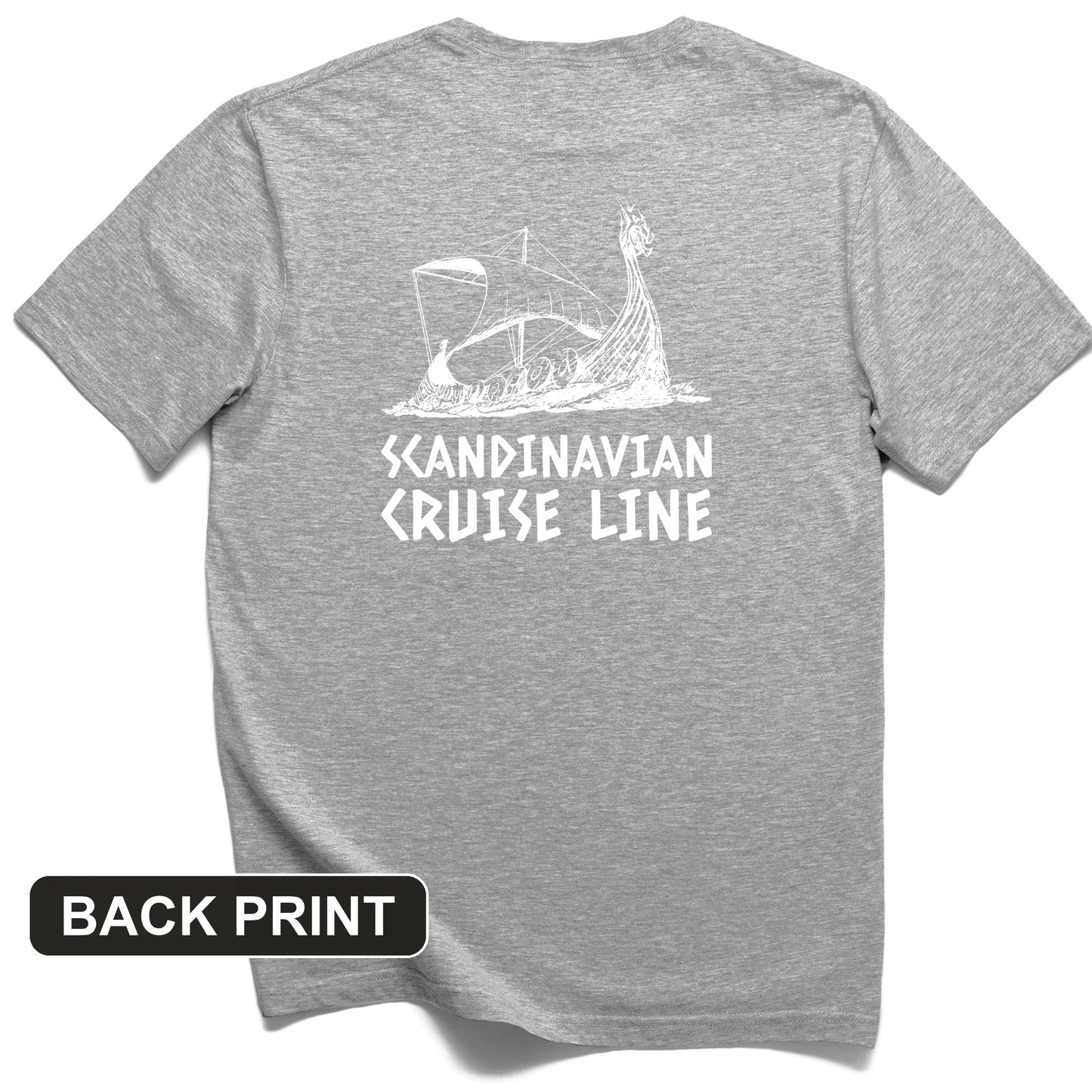 Scandinavian Cruise Line Back Print T-Shirt