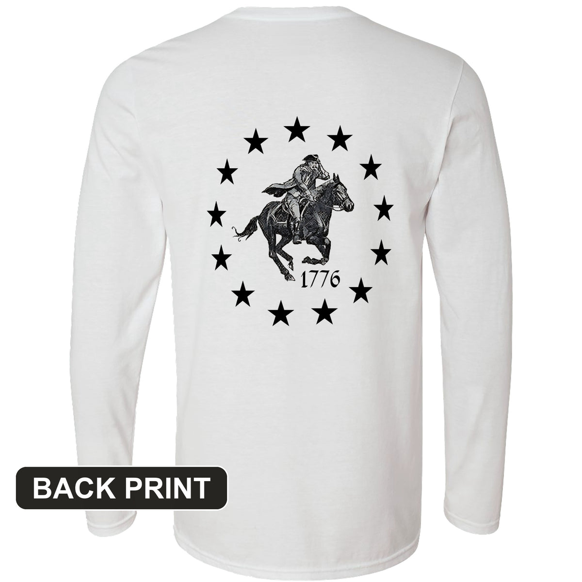 1776 Back Print Long Sleeve T-Shirt