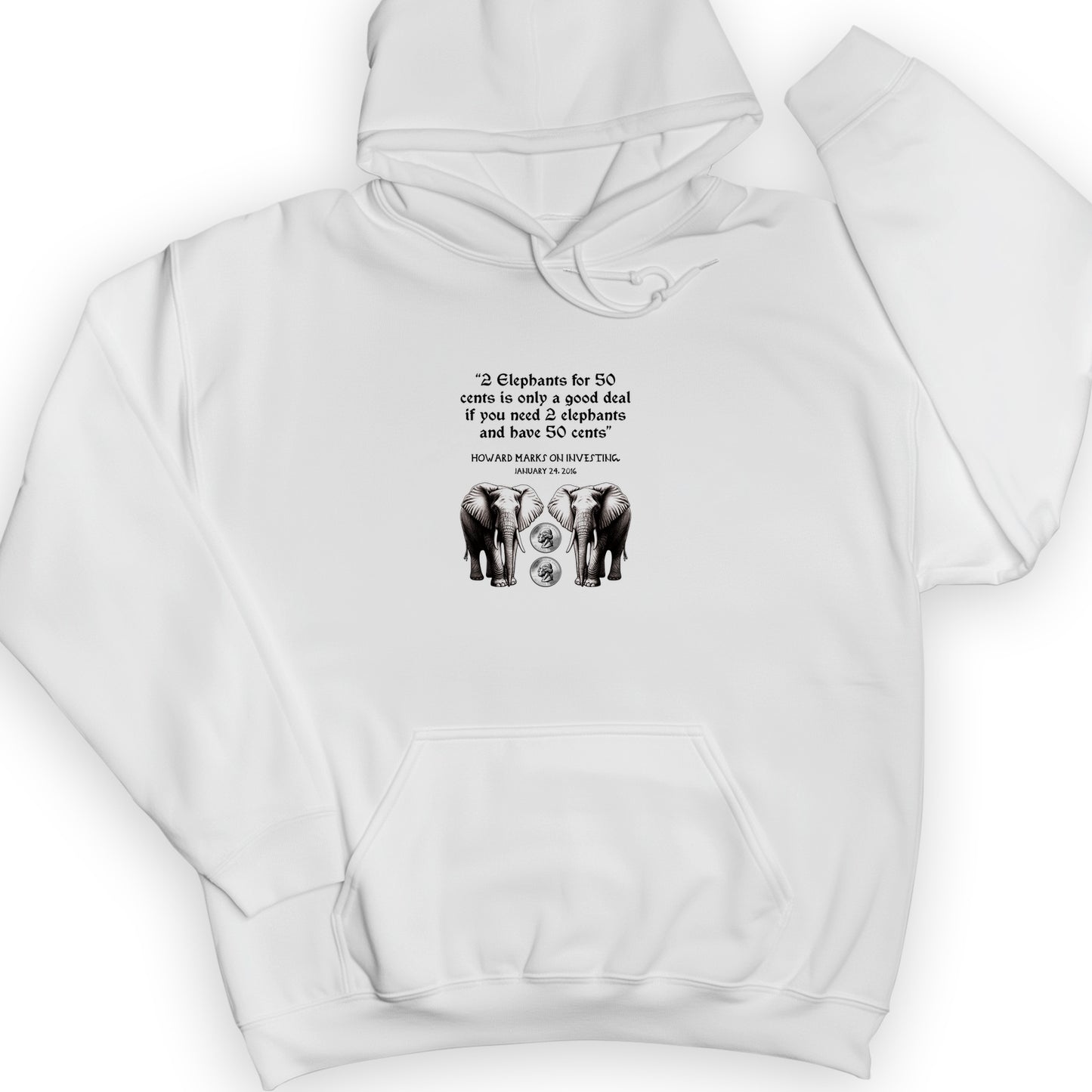 2 Elephants for 50 Cents Hoodie