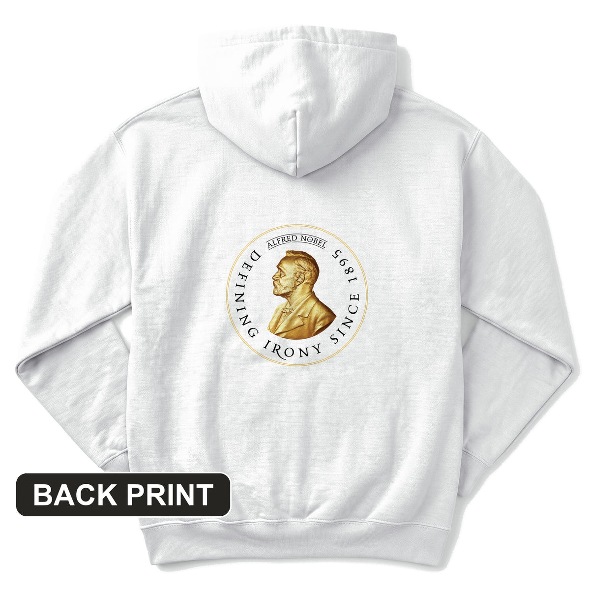 Alfred Nobel Back Print Hoodie