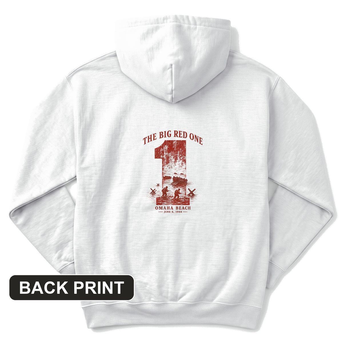 Big Red One Back Print Hoodie