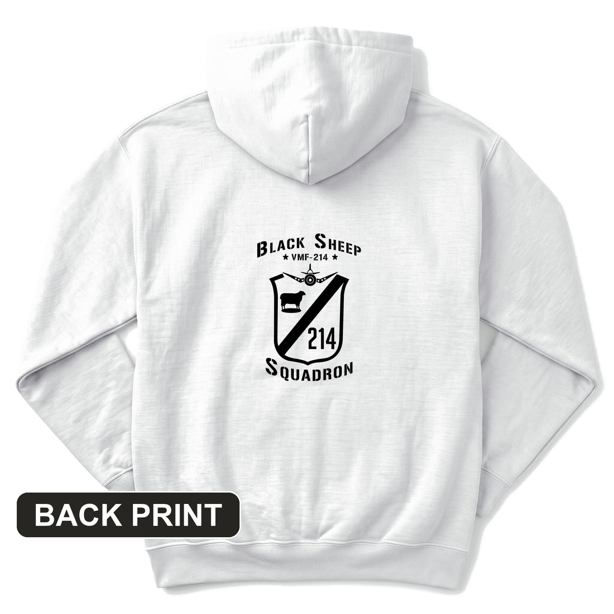 Black Sheep Back Print Hoodie