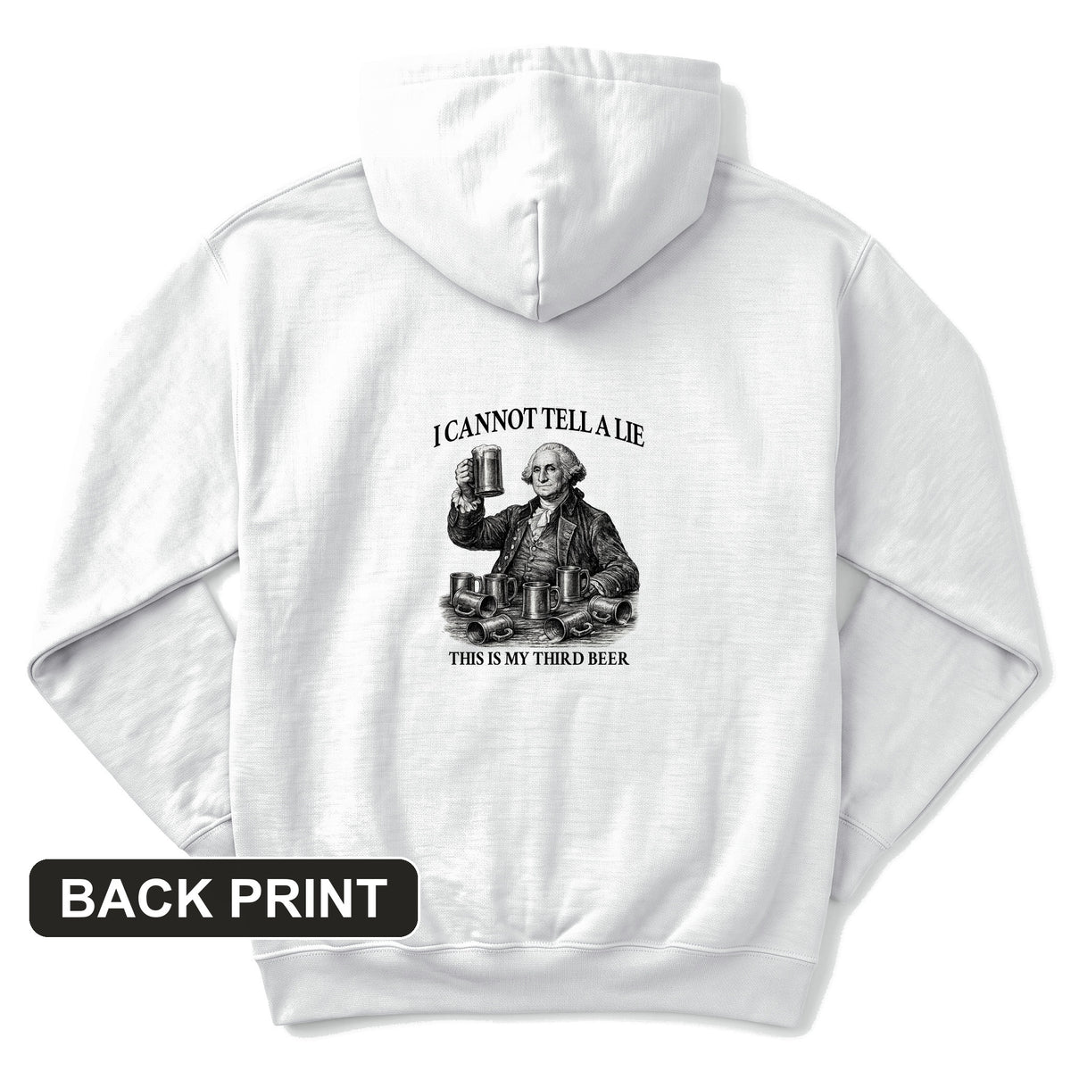 Cannot Tell a Lie Back Print Hoodie