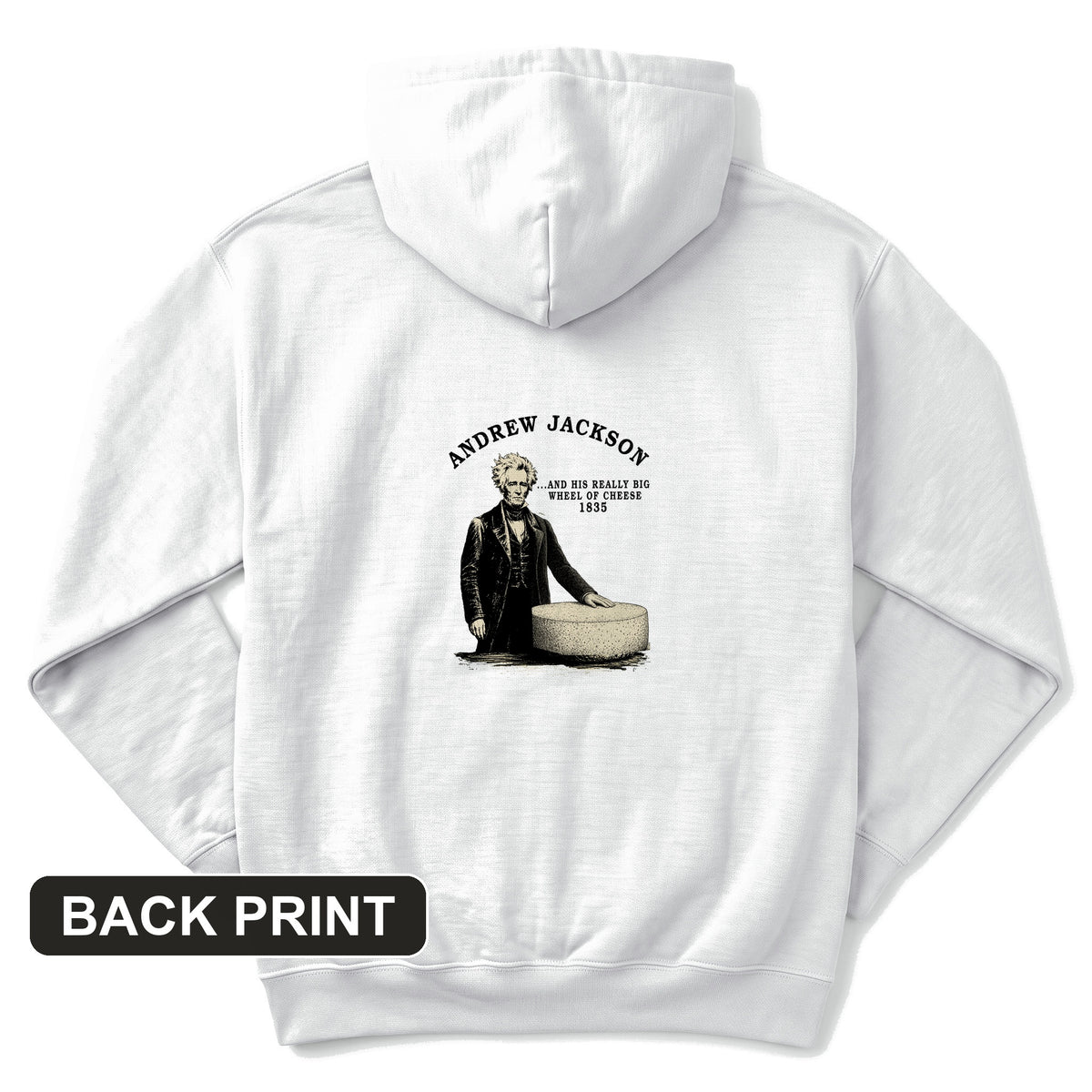 Cheese Wheel Back Print Hoodie