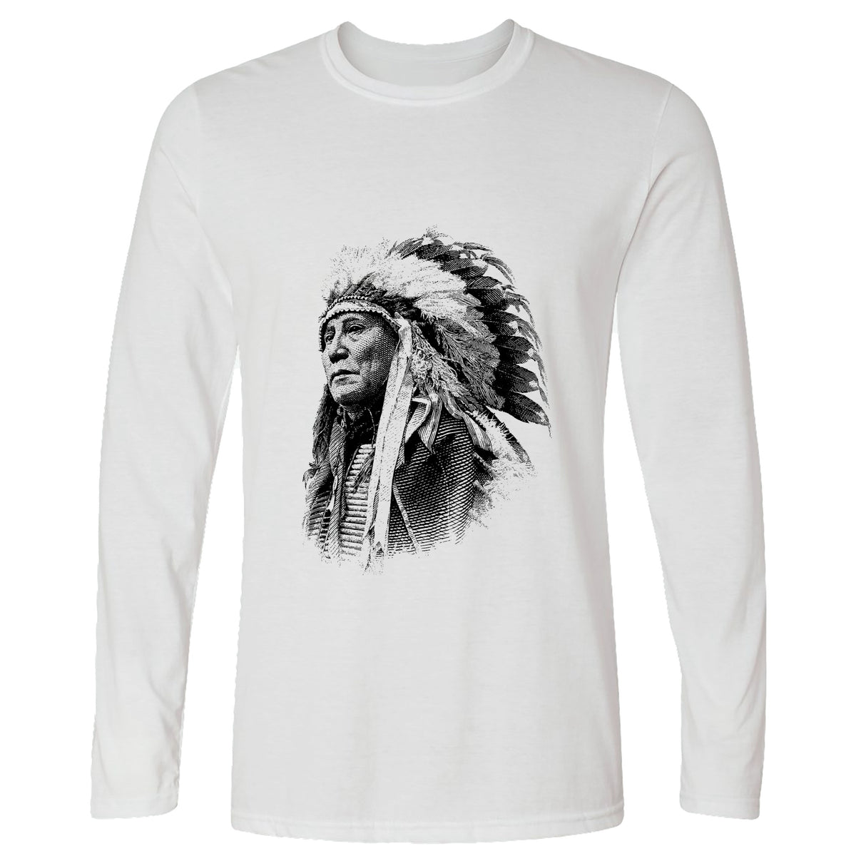 Chief Hollow Horn Bear Long Sleeve T-Shirt