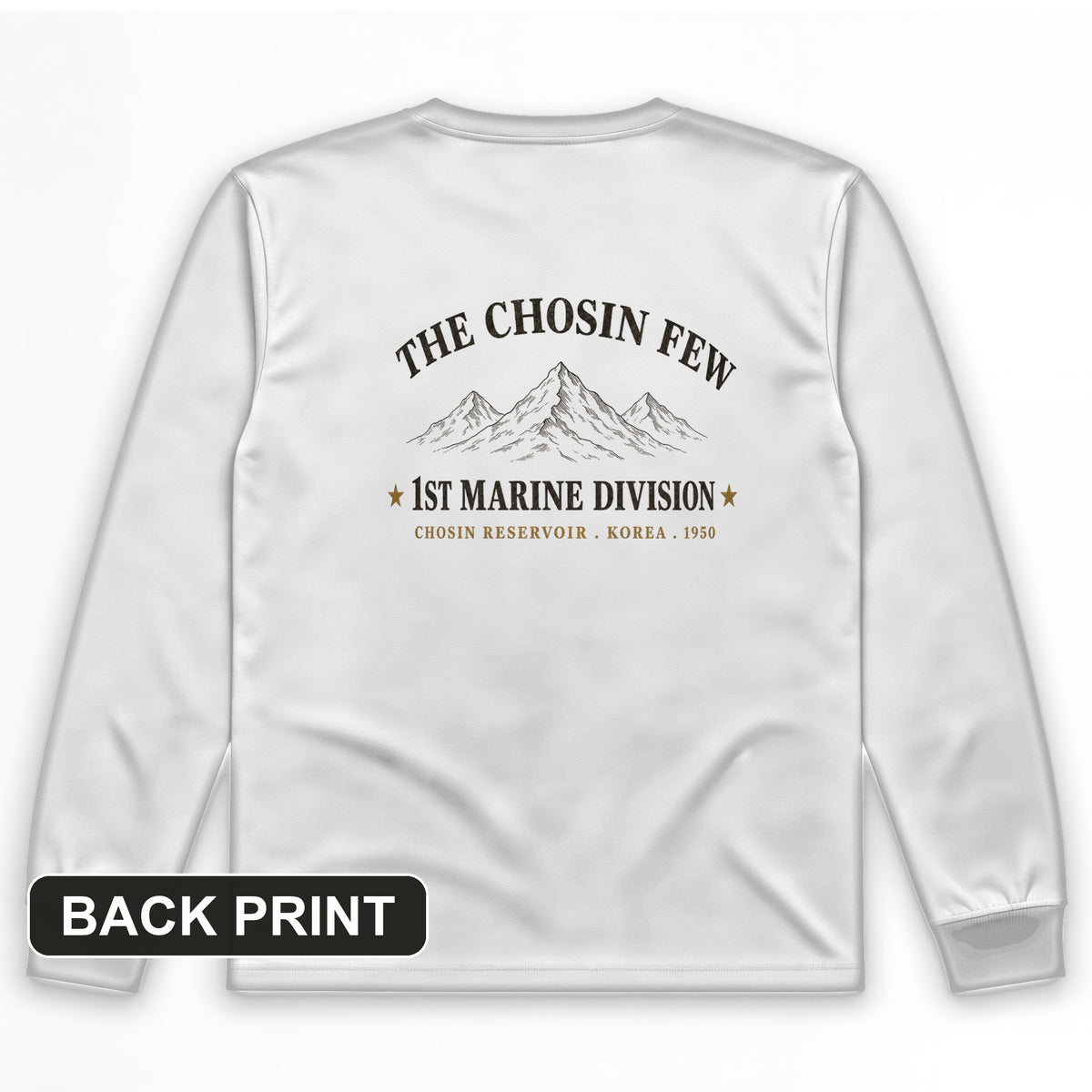 Chosin Few Back Print Long Sleeve T-Shirt