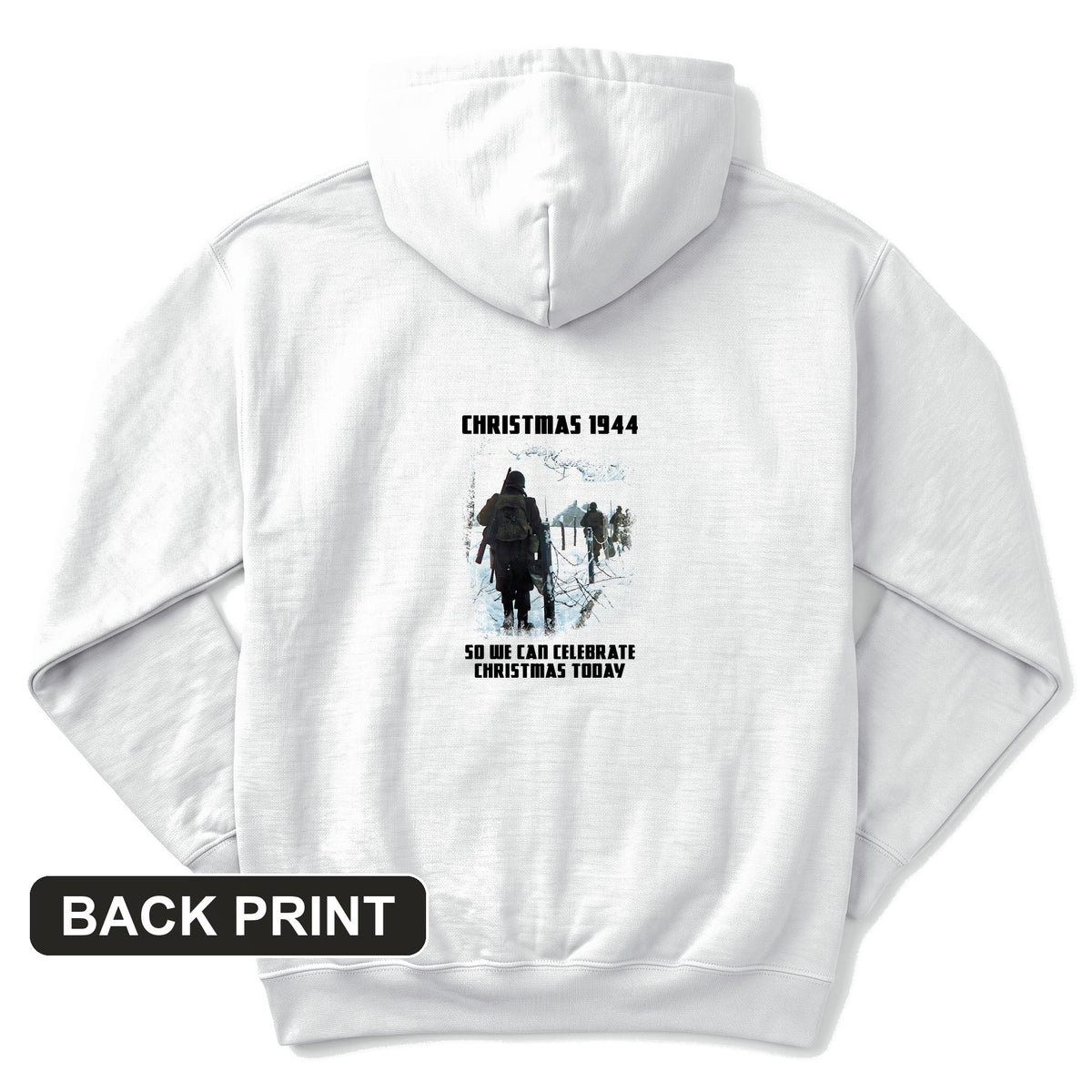 Christmas 1944 Back Print Hoodie