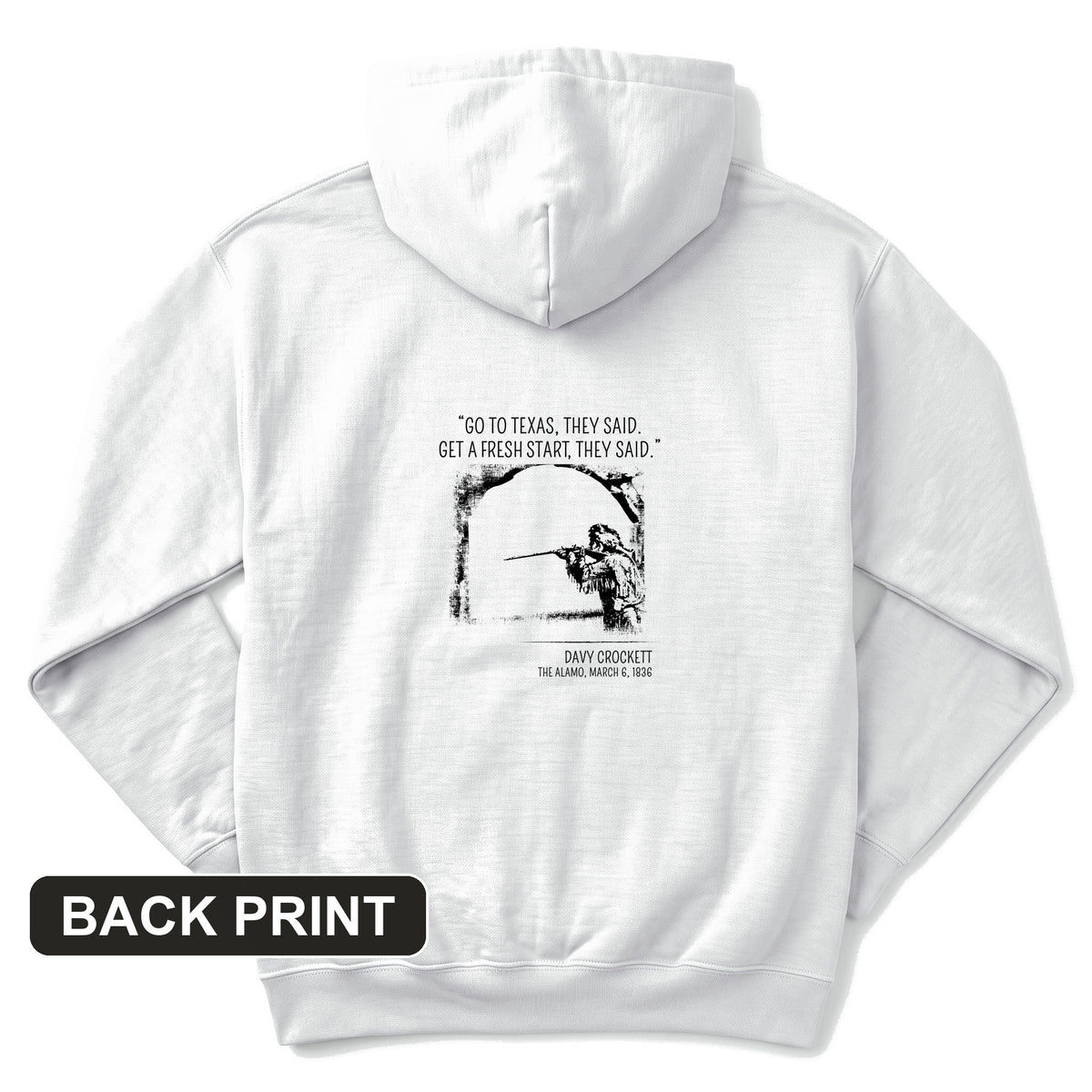 Davy Crockett Back Print Hoodie