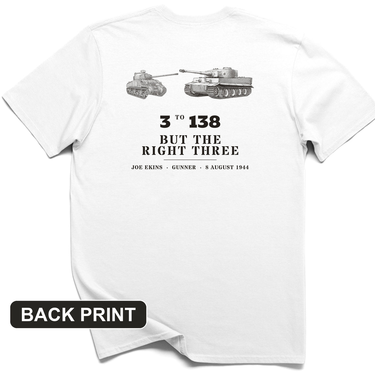 Ekins 3 To 138 Back Print T-Shirt