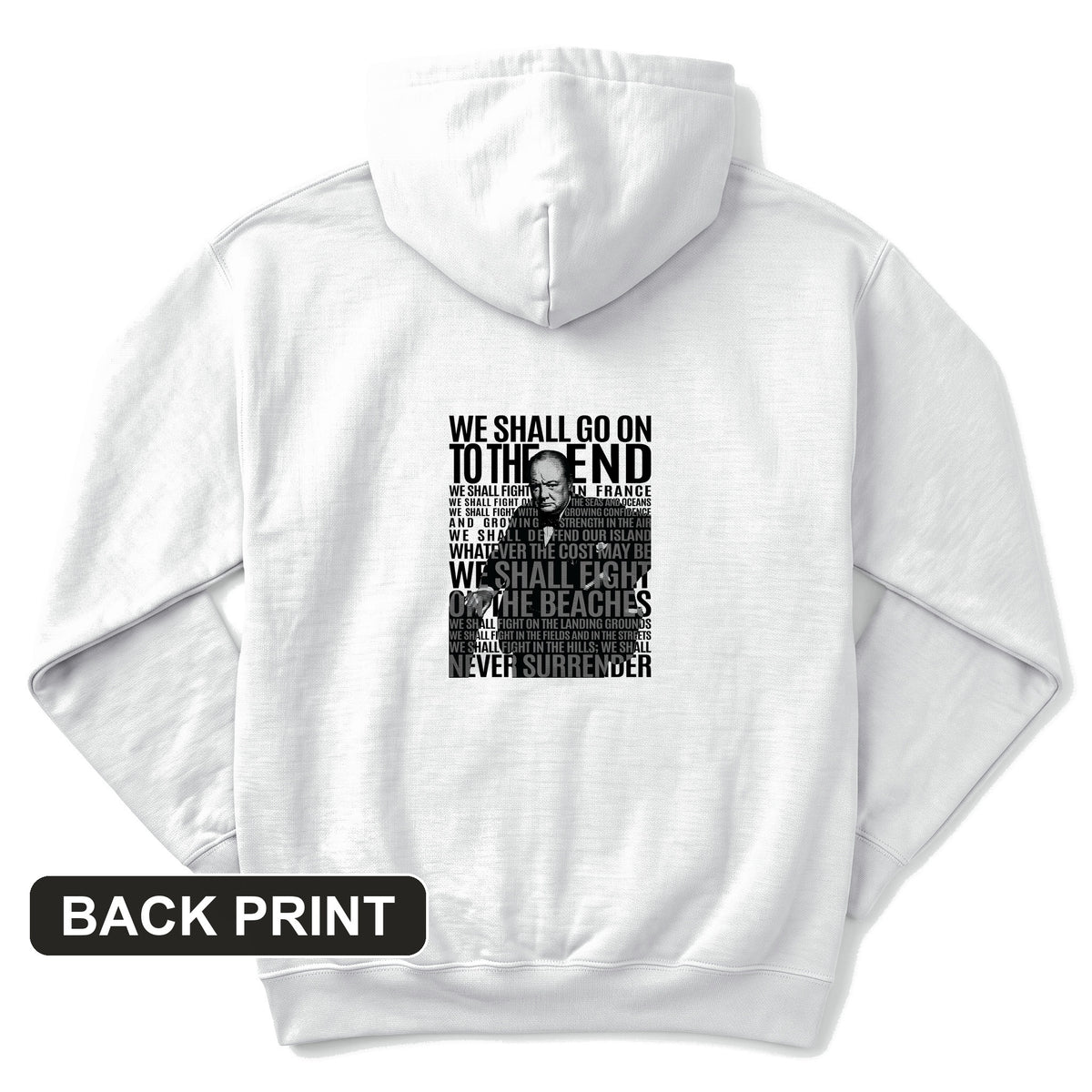 Fight On The Seas And Beaches Back Print Hoodie