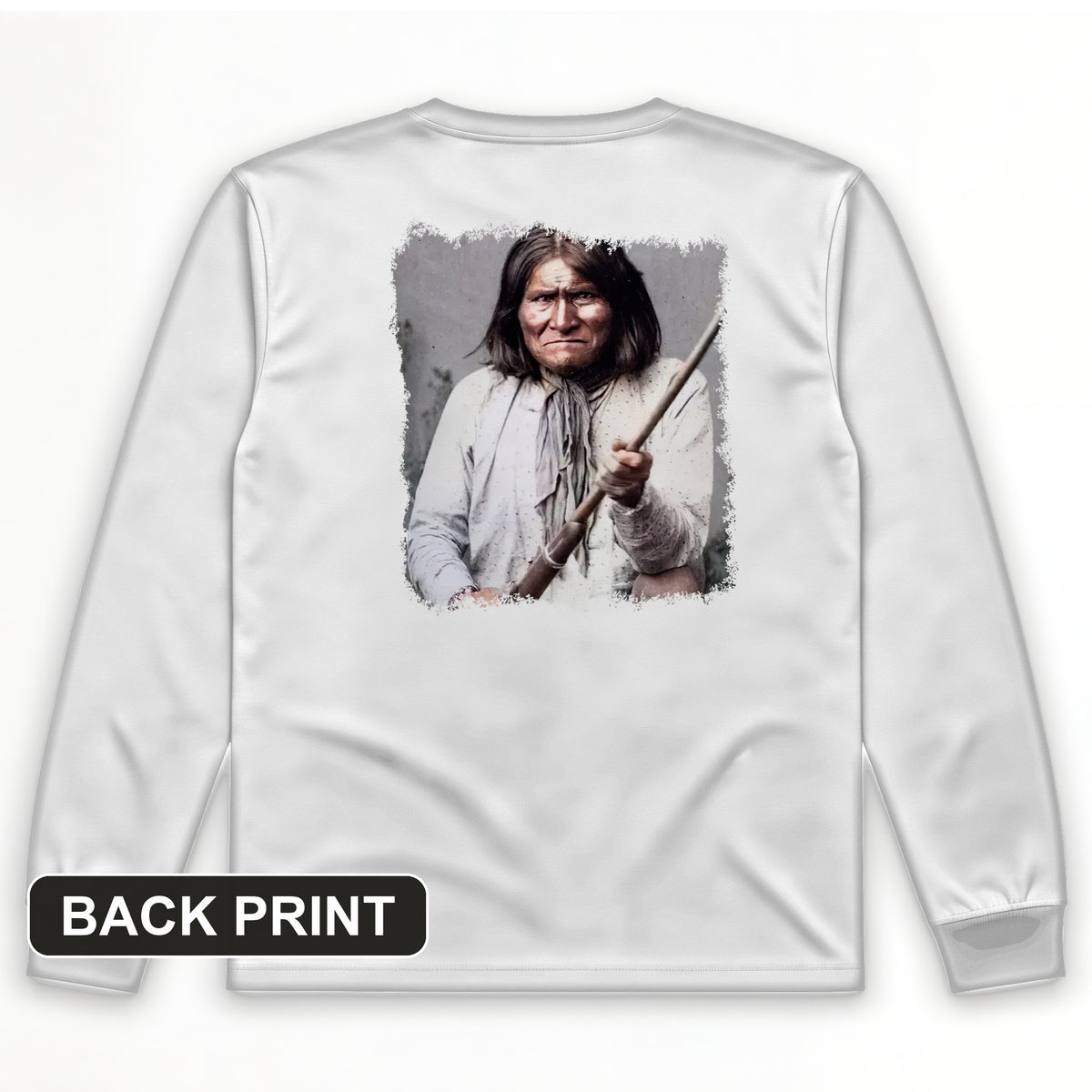 Geronimo Back Print Long Sleeve T-Shirt