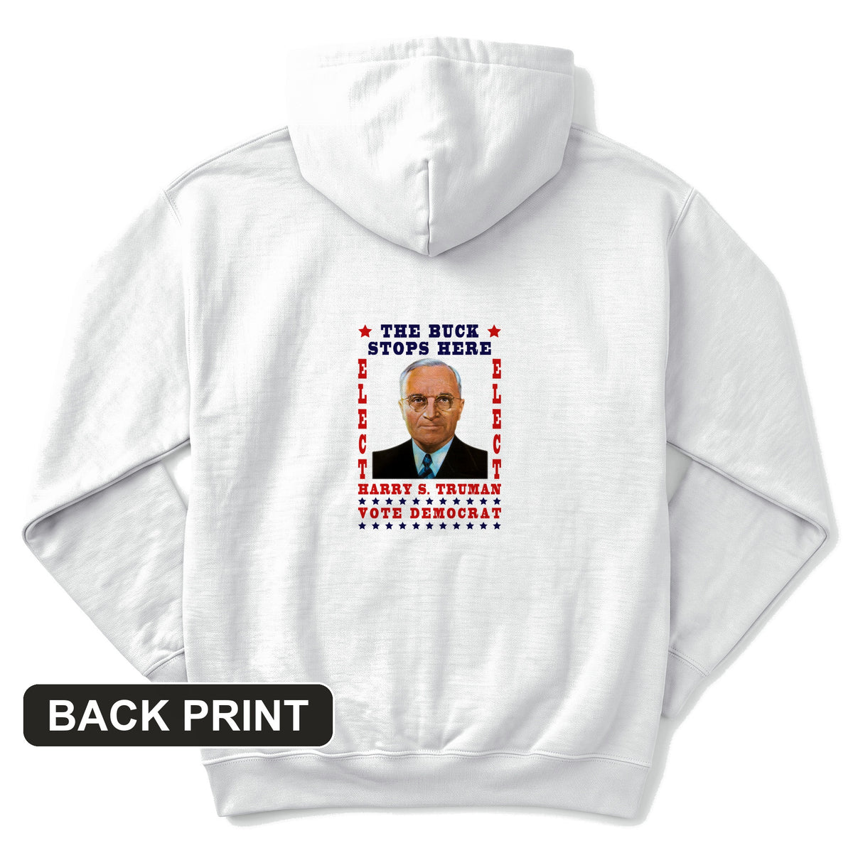 Harry Truman Back Print Hoodie