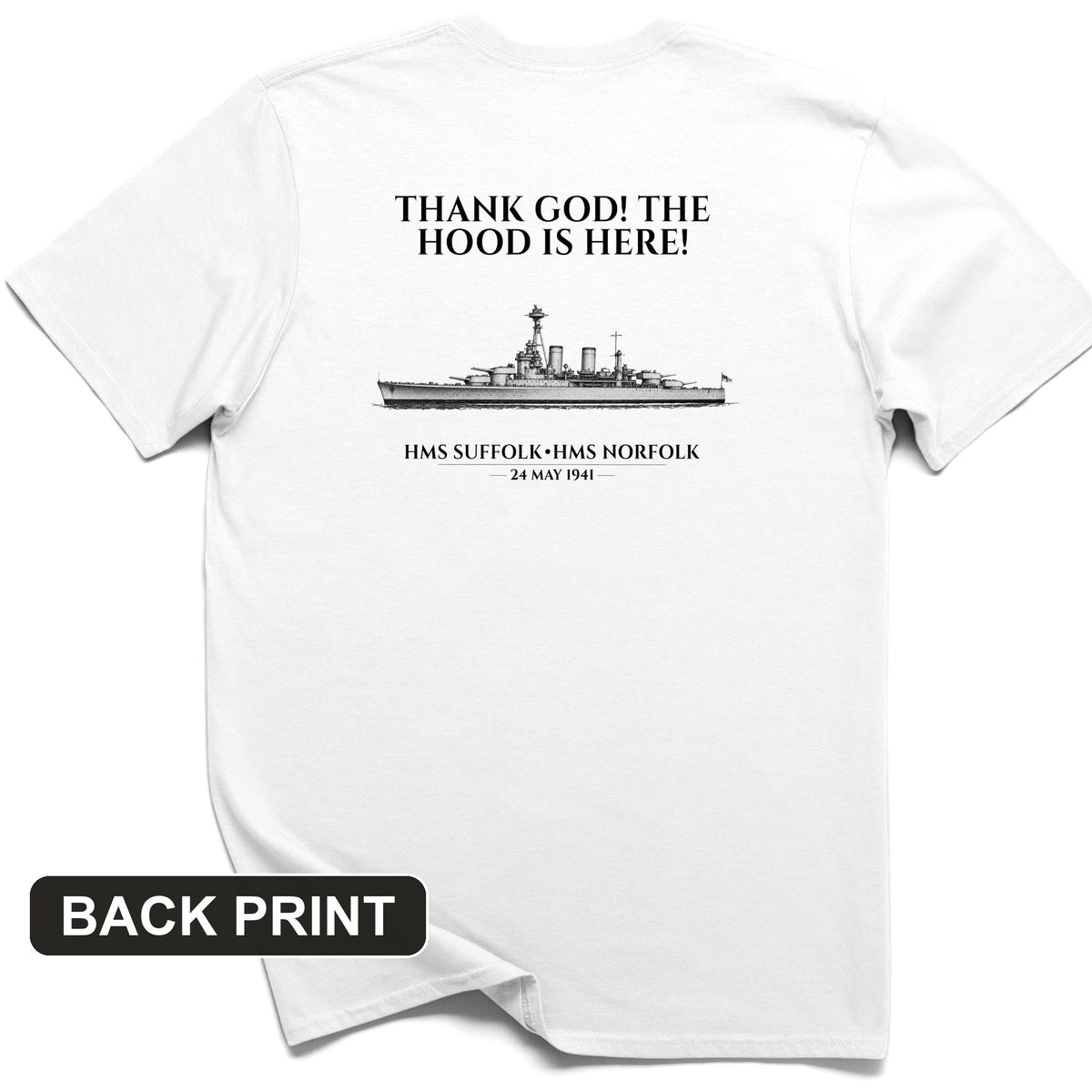 Hood Back Print T-Shirt