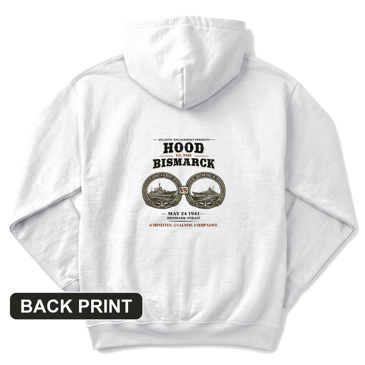 Hood vs Bismarck Back Print Hoodie