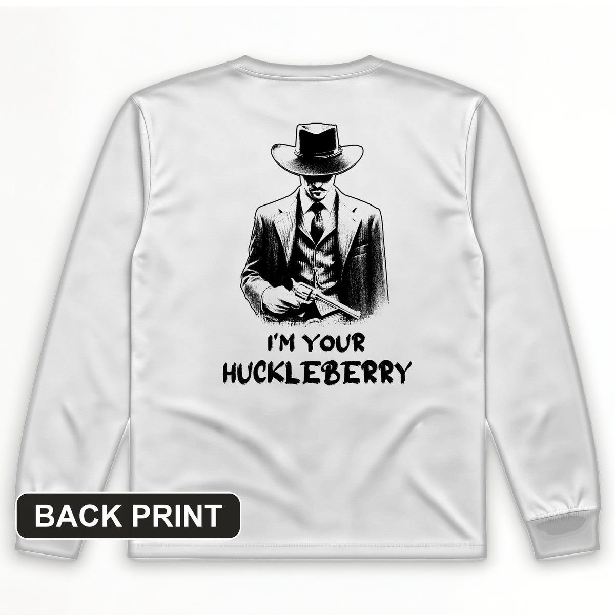 Huckleberry Back Print Long Sleeve T-Shirt