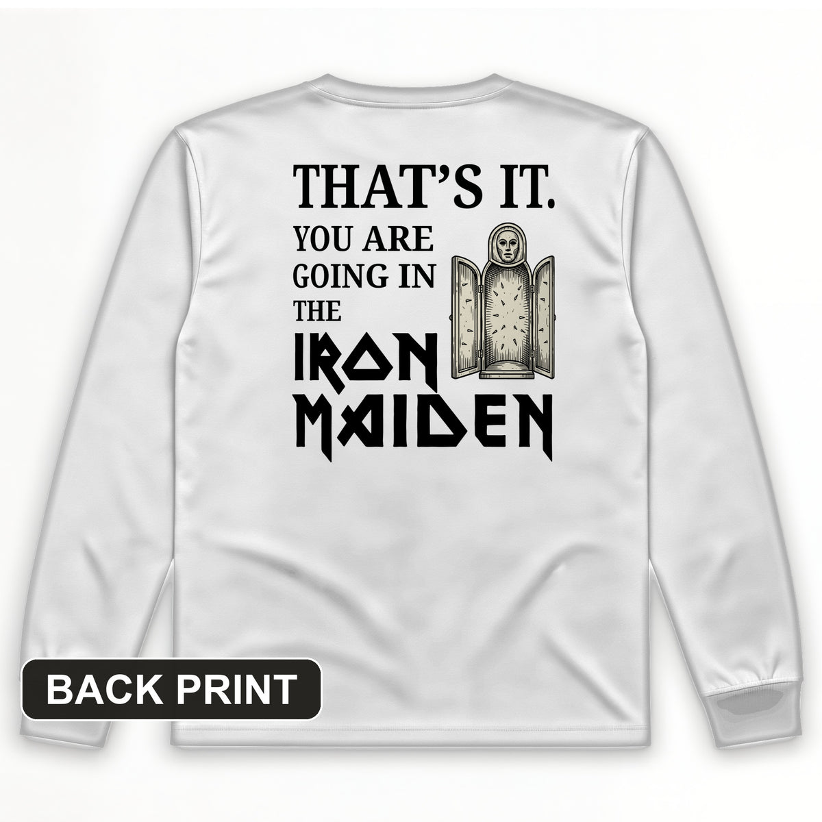 Iron Maiden Back Print Long Sleeve T-Shirt