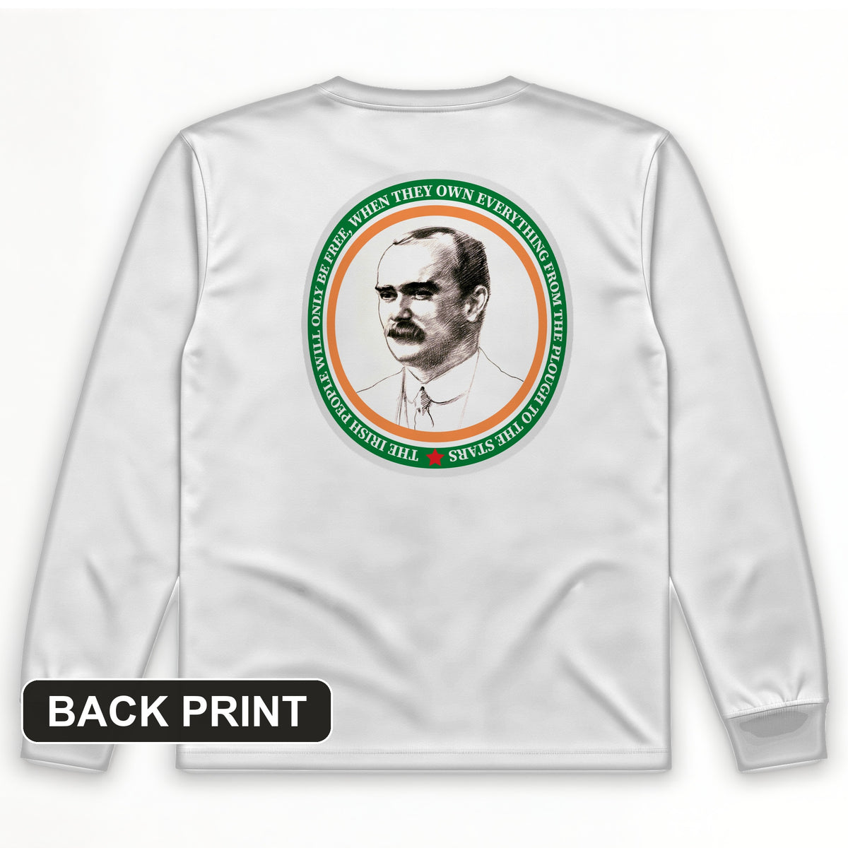 James Connolly Back Print Long Sleeve T-Shirt