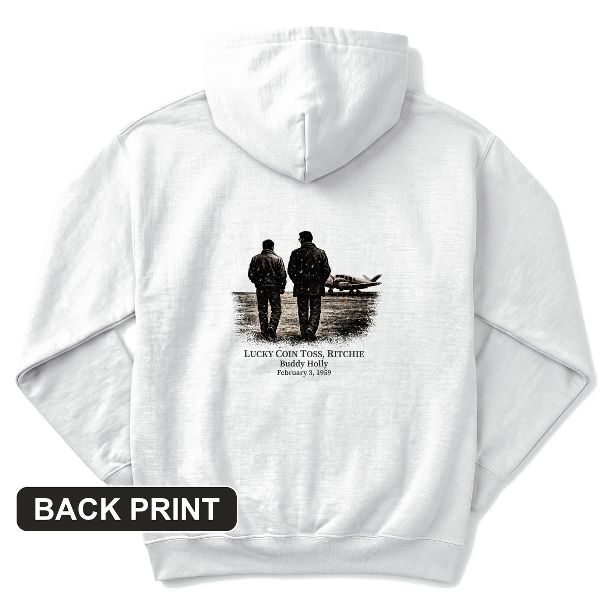 Lucky Coin Toss Back Print Hoodie