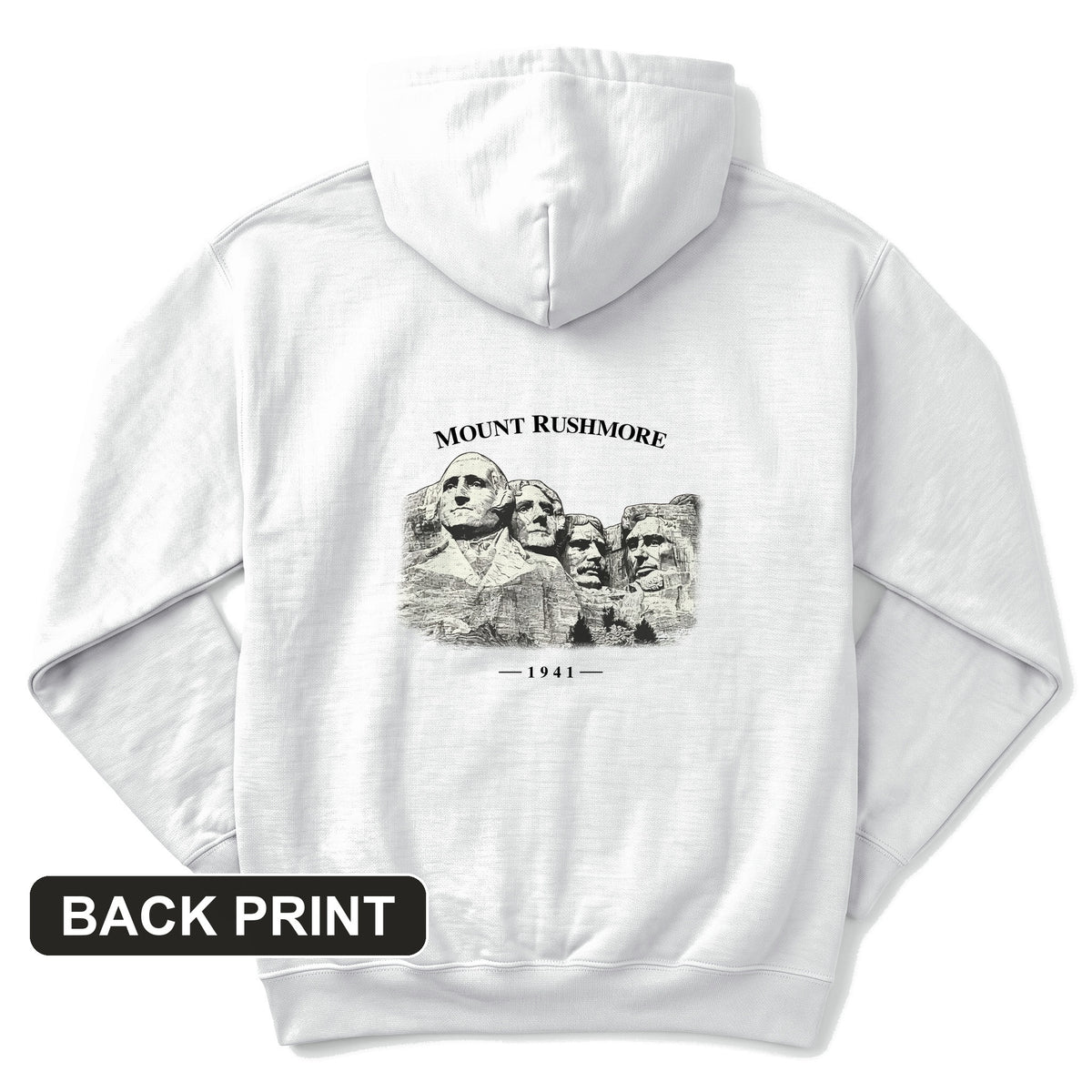 Mount Rushmore Back Print Hoodie