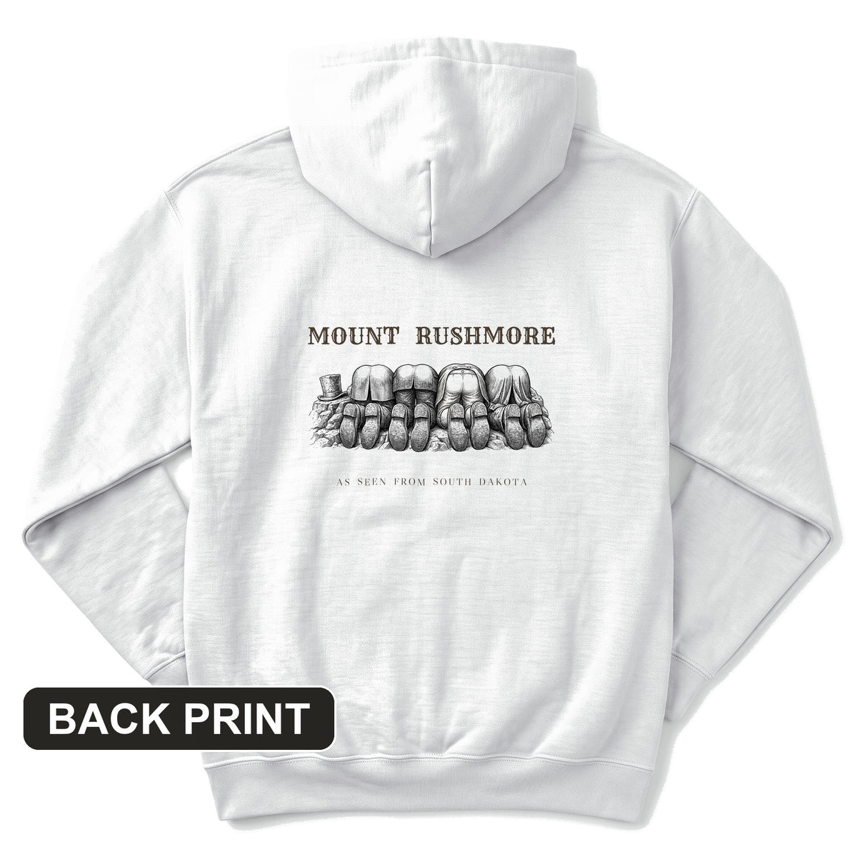 Mount Rushmore As Seen From South Dakota Back Print Hoodie