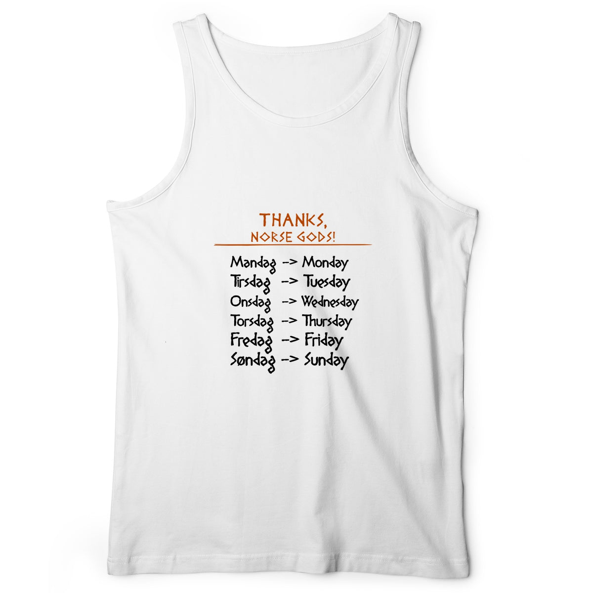 Nordic Gods Days Of The Week Tank Top