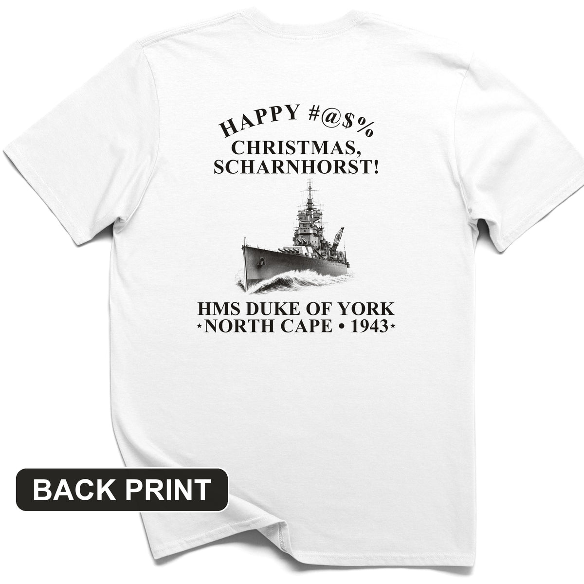 North Cape Scharnhorst Back Print T-Shirt