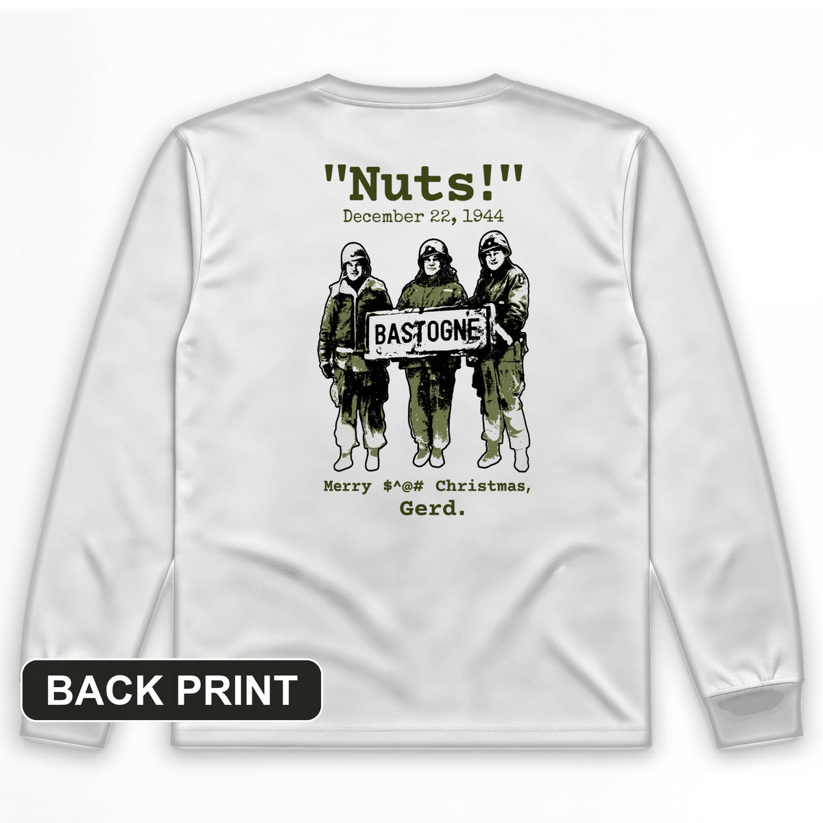 Nuts Back Print Long Sleeve T-Shirt