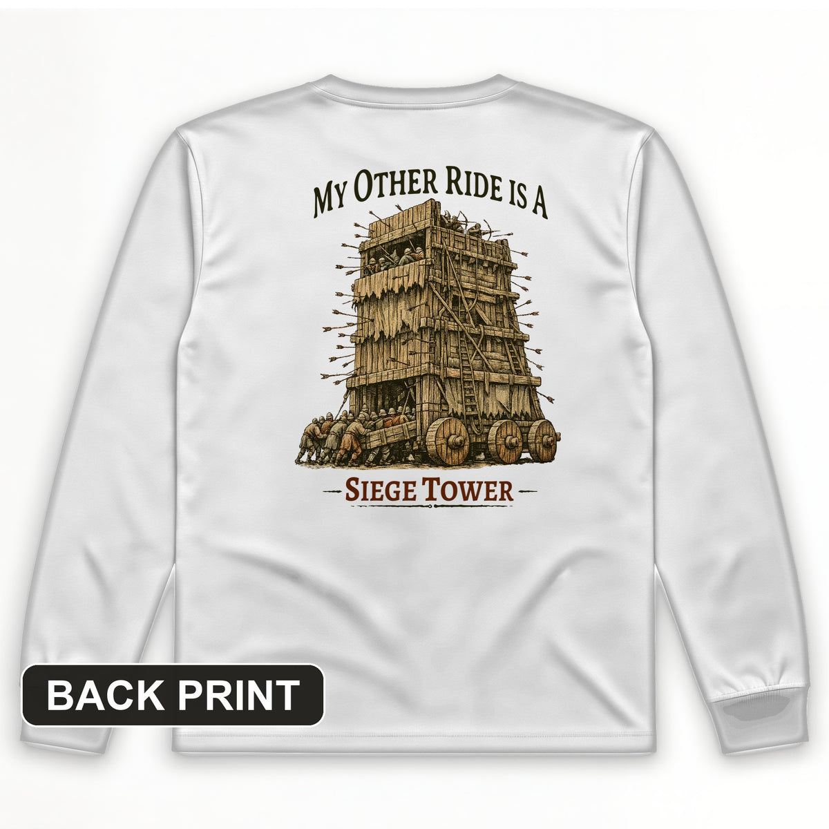 Other Ride Siege Tower Back Print Long Sleeve T-Shirt